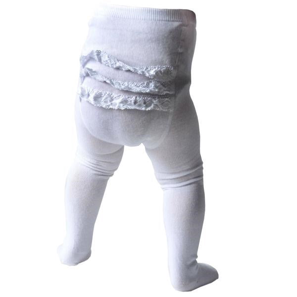 MP 350 Cotton Plain Rumba Tights 01 White - Str. 0-6 mdr/60 cm