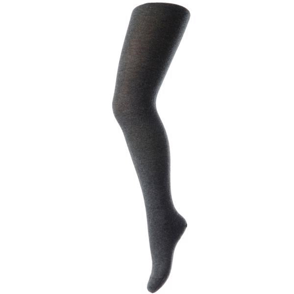 MP 327 Wool/Cotton Plain Tights 497 Dark Grey Melange - Str. 0-6 mdr/60 cm