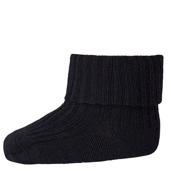 MP 589 Wool Socks Rib 08 Black - Str. Str. 29-32/6