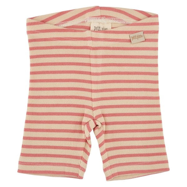 Petit Piao Dark Peach/Cream Shorts Modal Striped - Str. 56