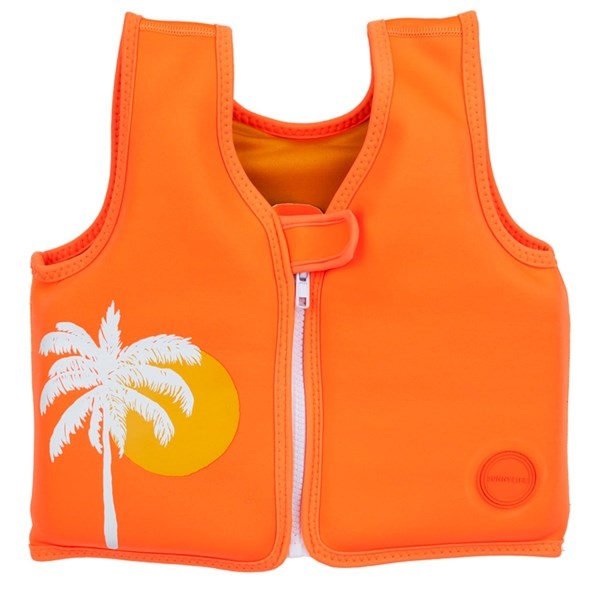 SunnyLife Svømmevest Desert Palms Neon Pomelo - Str. 1-2 år