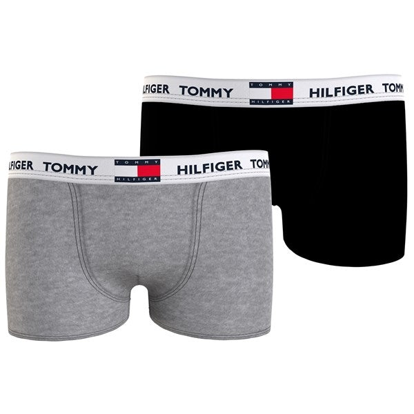 Tommy Hilfiger Boxershorts 2-pak Black/ Medium Grey - Str. 10-12 år