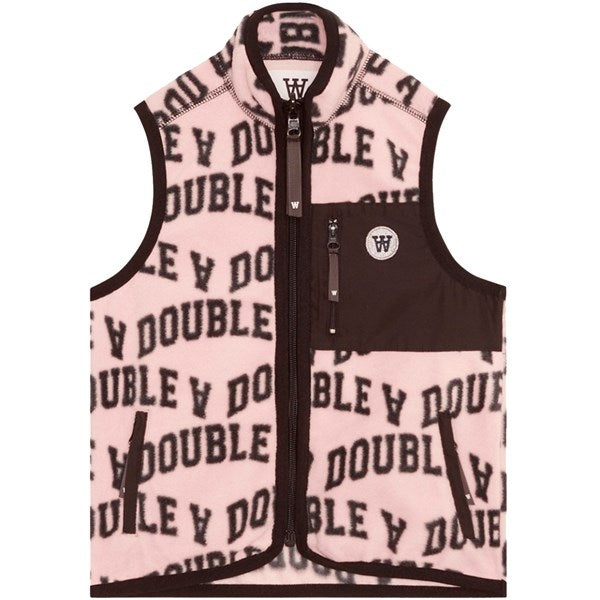 Wood Wood Pale Pink Ivy Aop Jed Ivy Fleece Vest - Str. 9-10 år