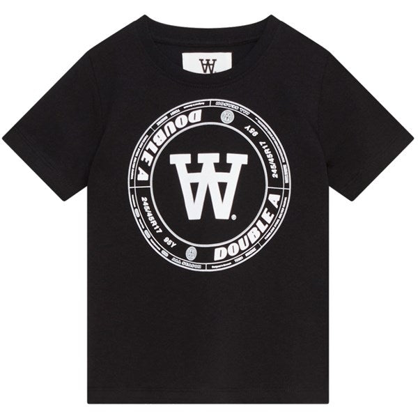 Wood Wood Black Ola Tirewall T-Shirt - Str. 1-2 år