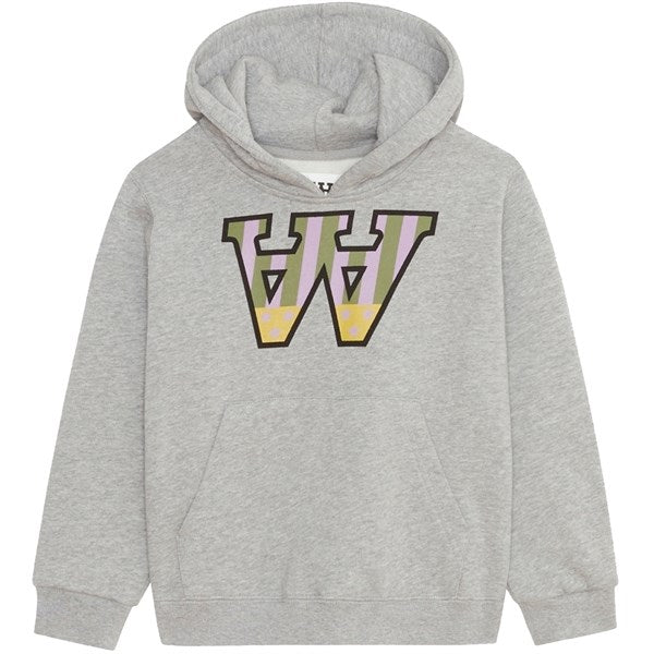 Wood Wood Grey Melange Izzy Usaa Hoodie - Str. 13-14 år