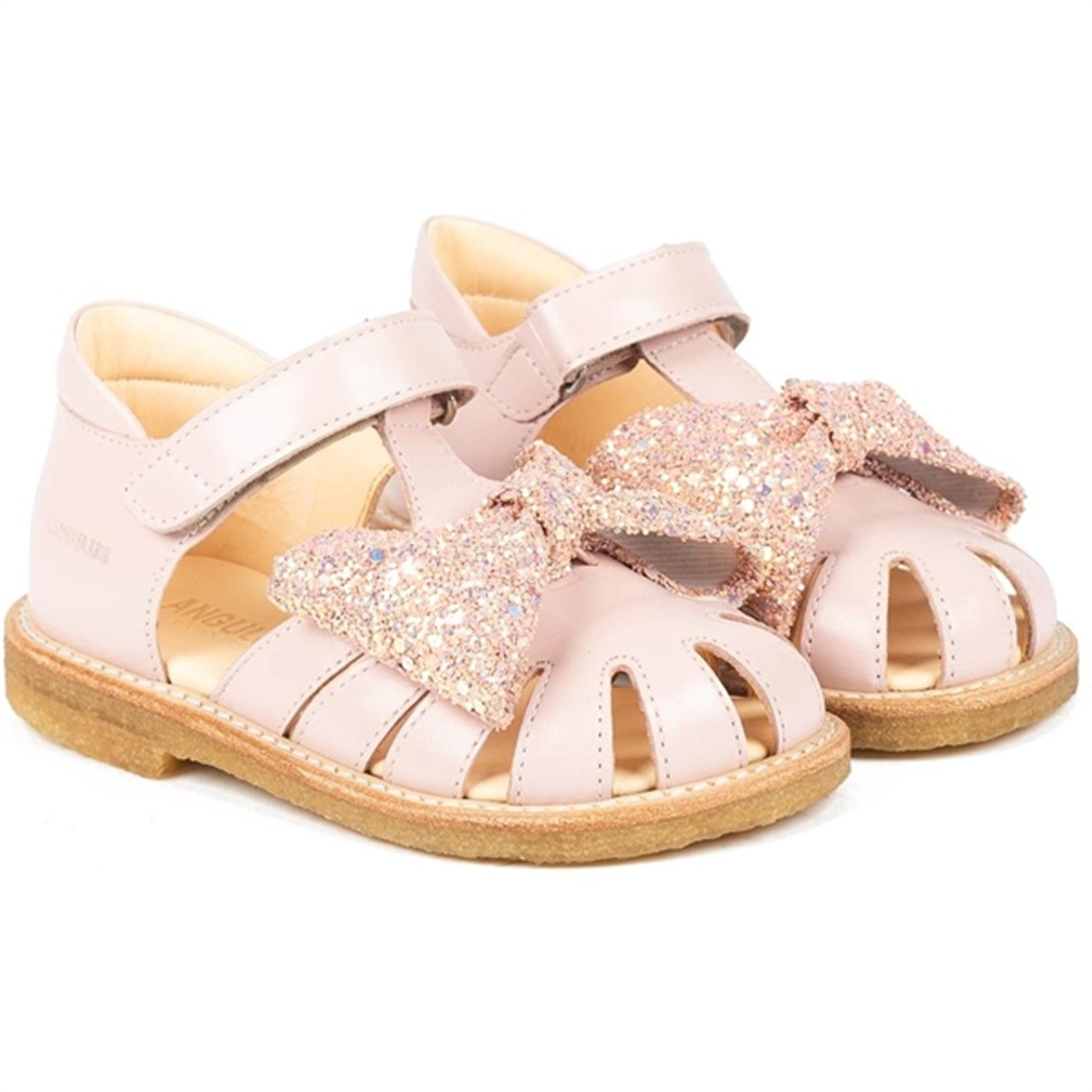 Angulus Sandaler Pale Rose/Rose Glitter - Str. 26