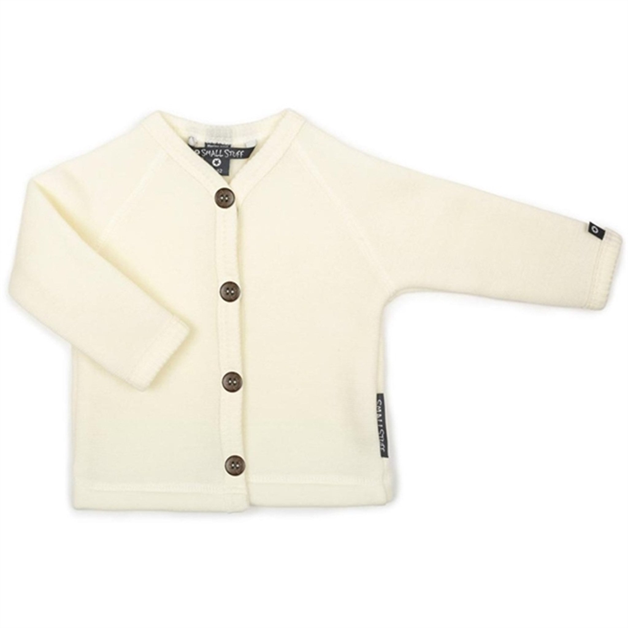 Smallstuff Uld Cardigan med Knapper Off White - Str. 80/86