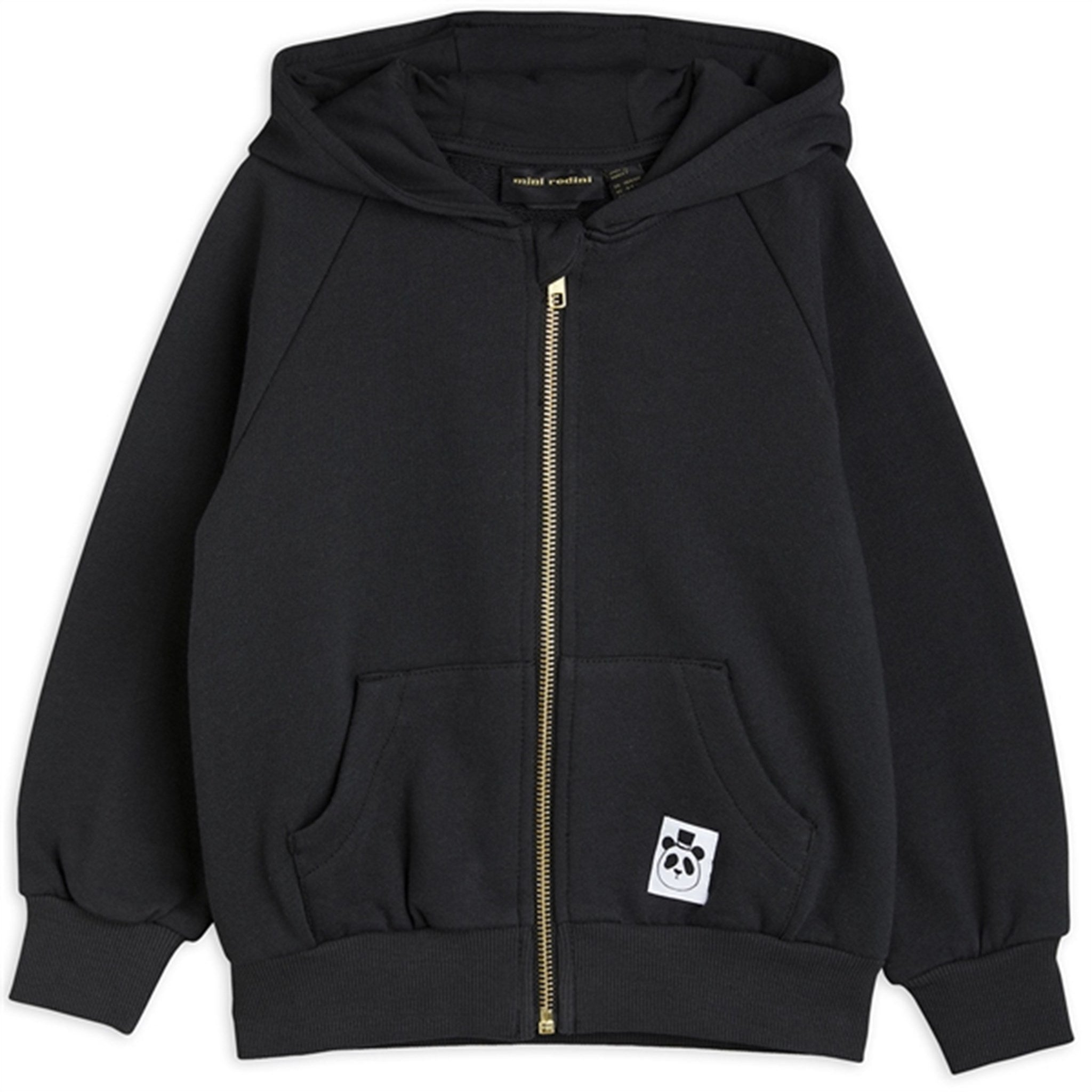 Mini Rodini Basic Solid Zip Hoodie Black - Str. 92/98 cm