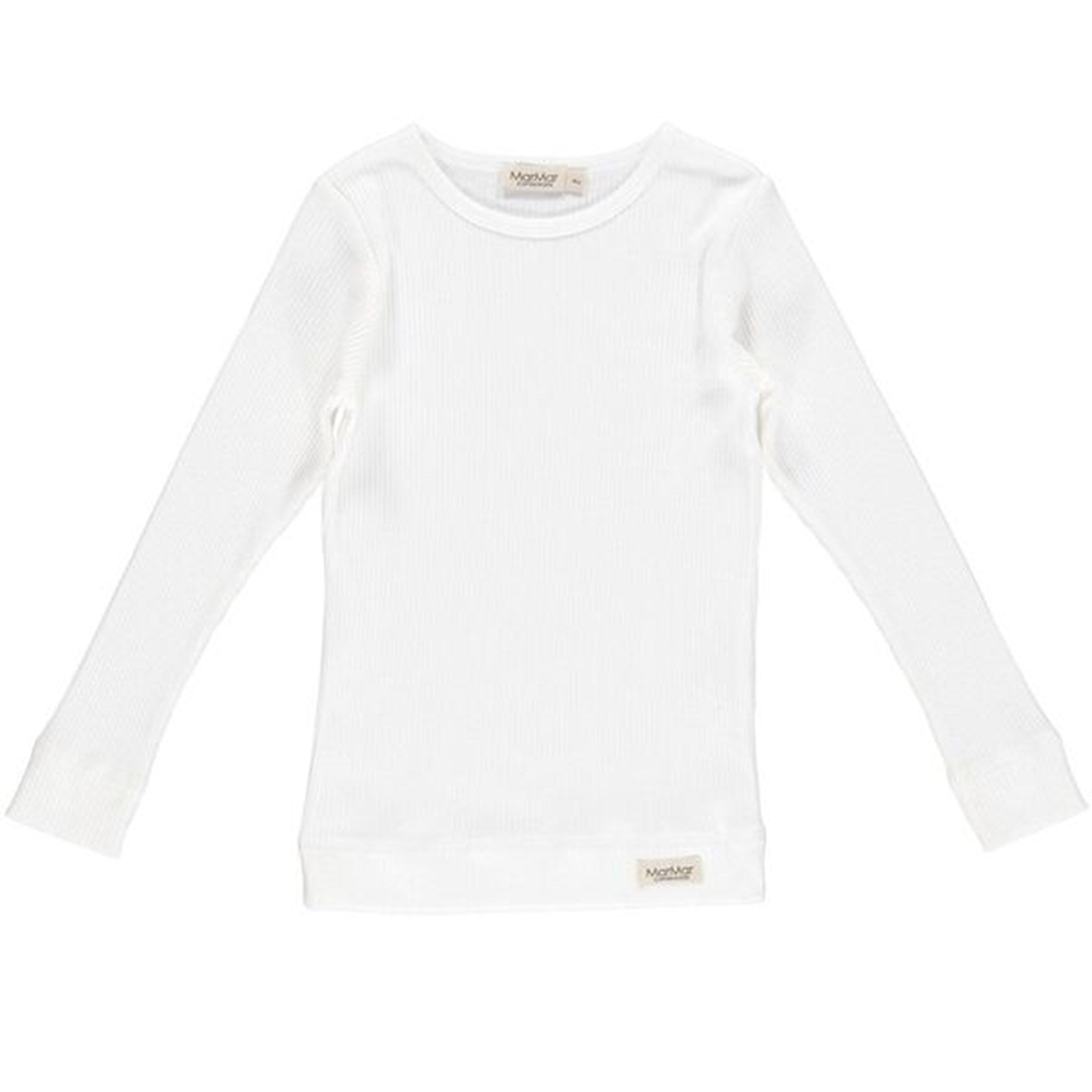 MarMar Modal T-Shirt Plain L/Æ Gentle White - Str. 4 mdr/62 cm