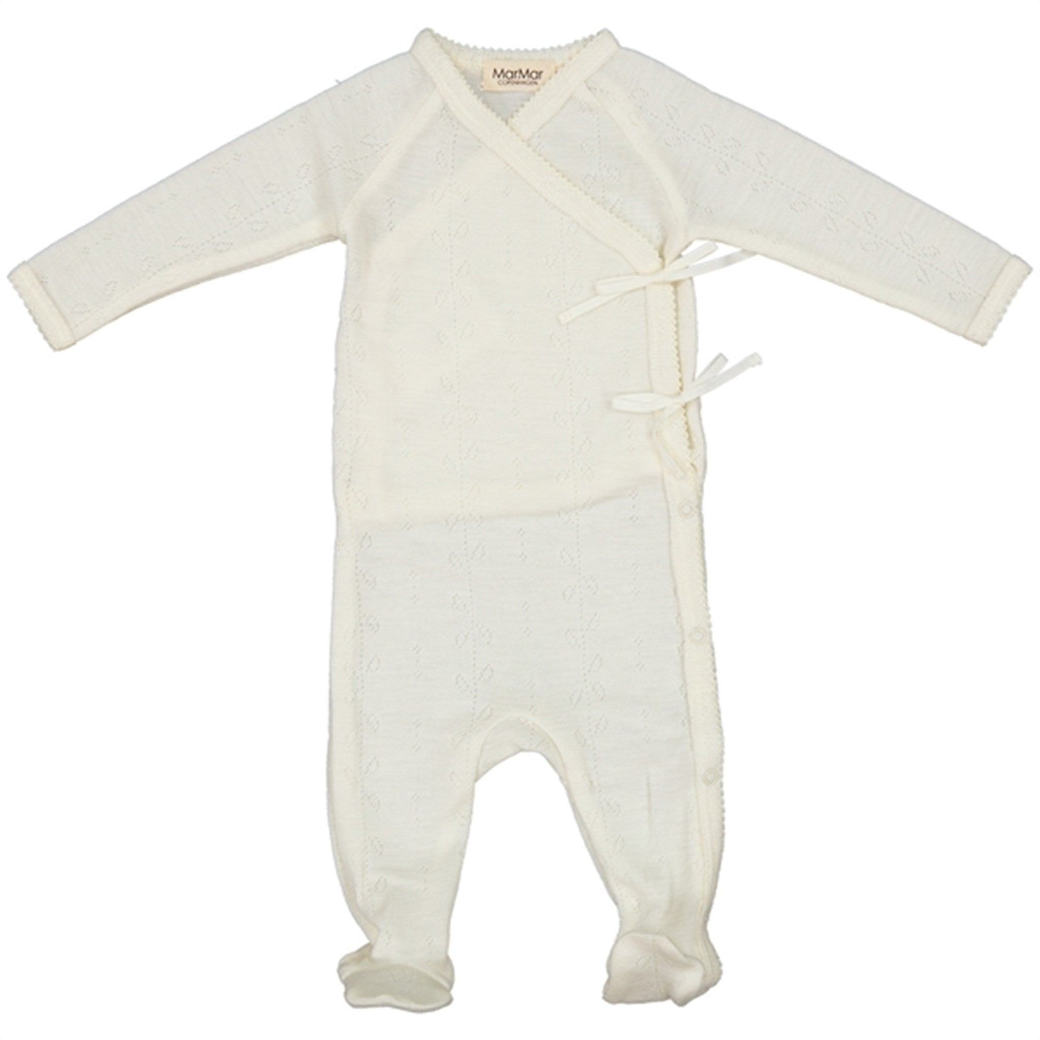 MarMar Wool Pointelle Natural New Born Rubetta Heldragt – Str. 0 mdr/44 cm