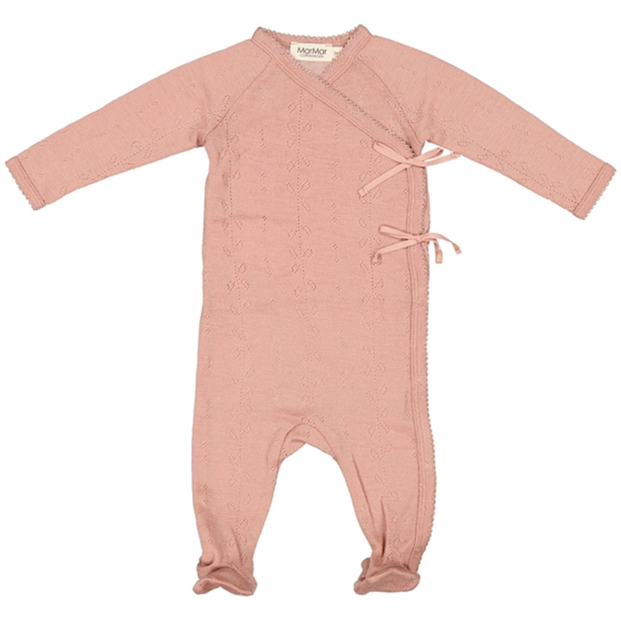 MarMar Wool Pointelle Burnt Rose New Born Rubetta Heldragt – Str. 0 mdr/44 cm