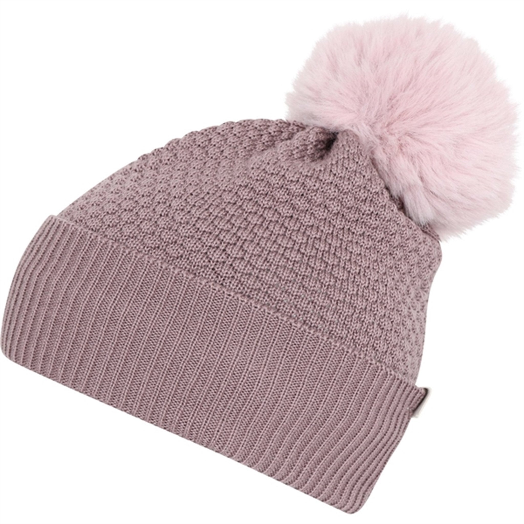 MP Danmark 97502 Oslo Uld Beanie - Fake Fur Mauve Shadows - Str. 47-49 cm