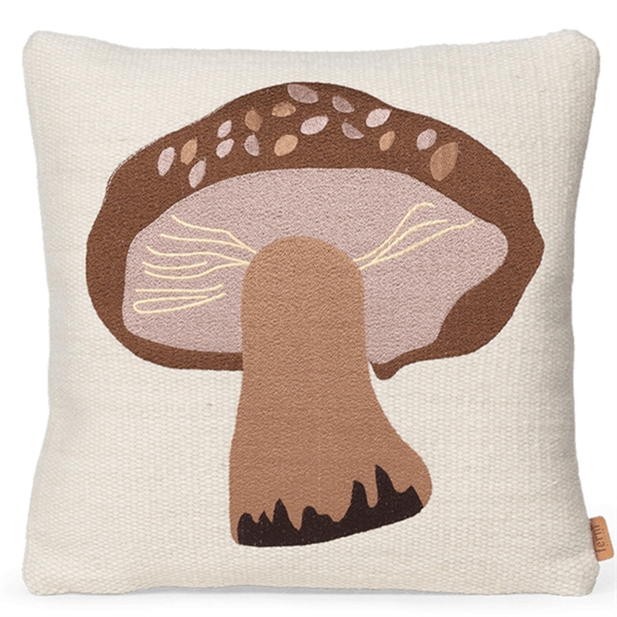 Billede af Ferm Living Forest Embroidered Pude Porcini