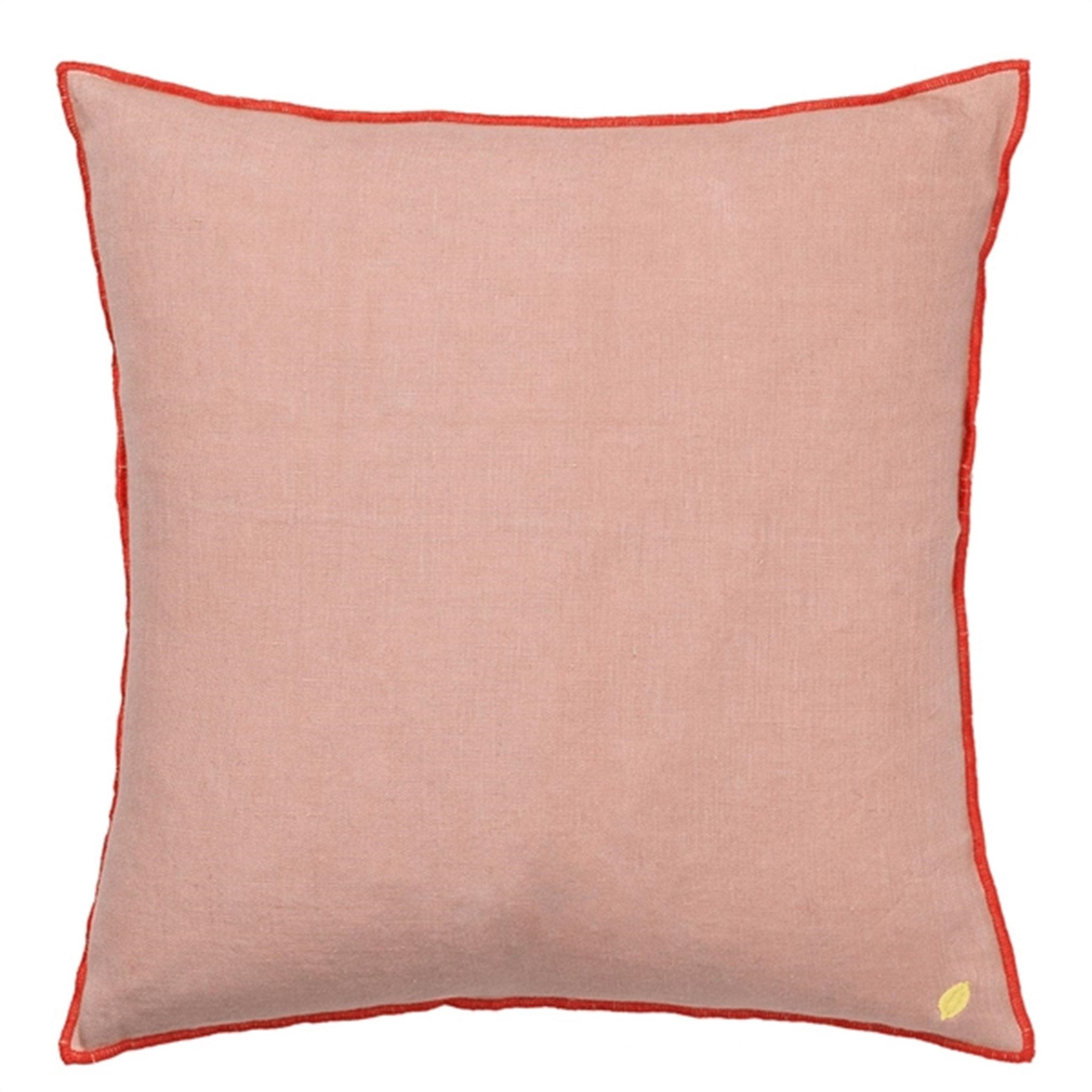 Ferm Living Contrast Hør Pude Dusty Rose