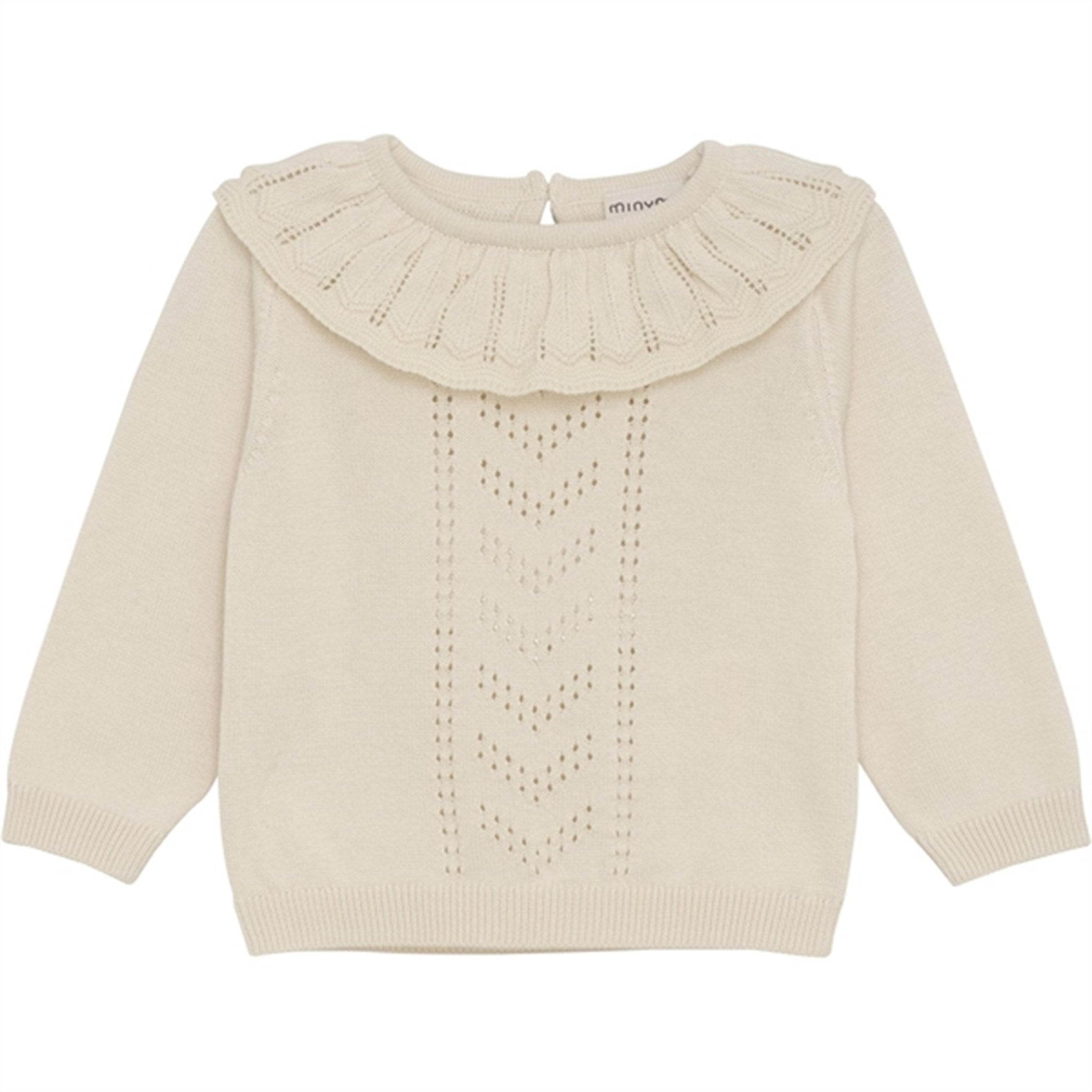 Minymo Eggnog Pullover Strik - Str. 68