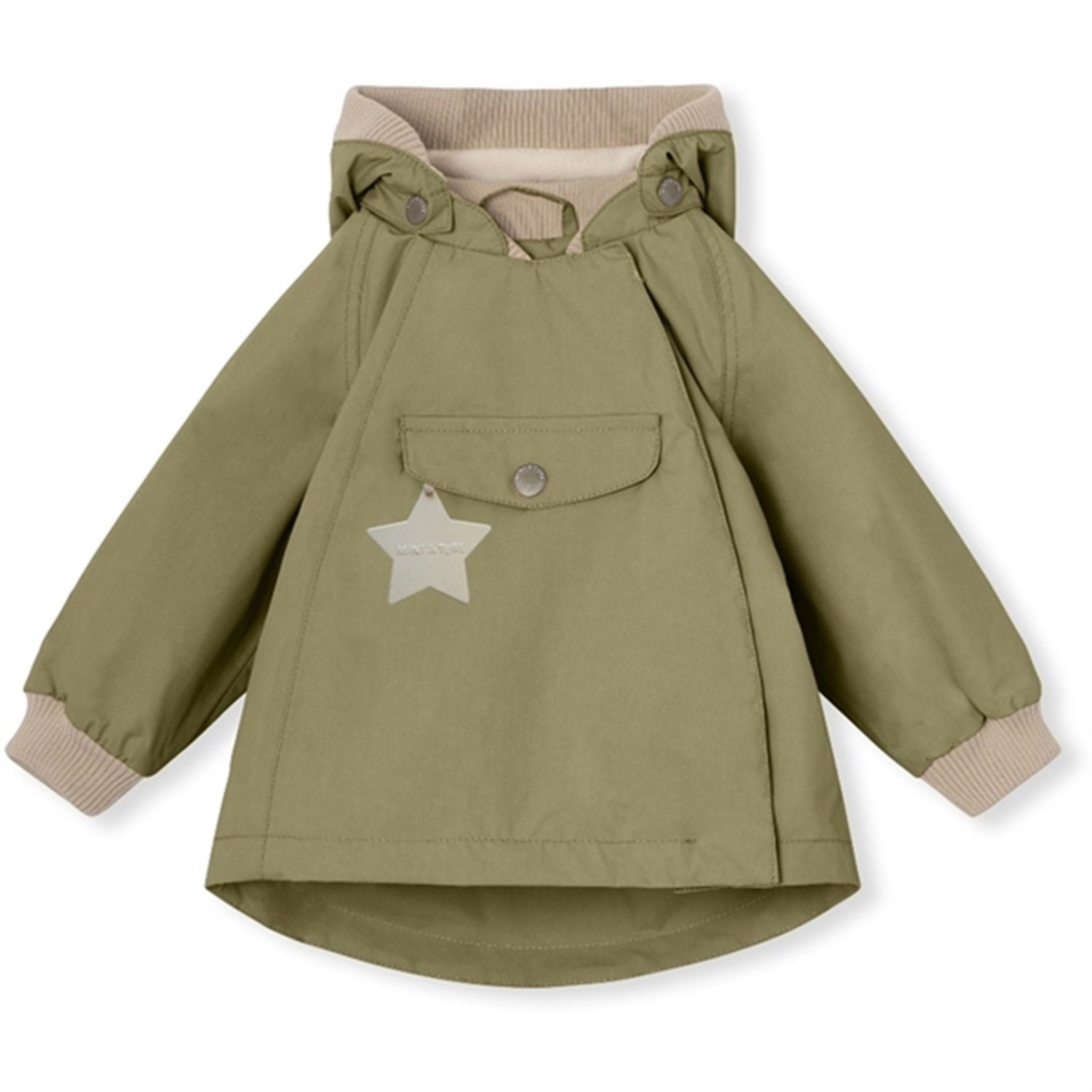 MINI A TURE WAI Forårsjakke m/Fleece Foer Aloe Green - Str. 18 mdr/86 cm