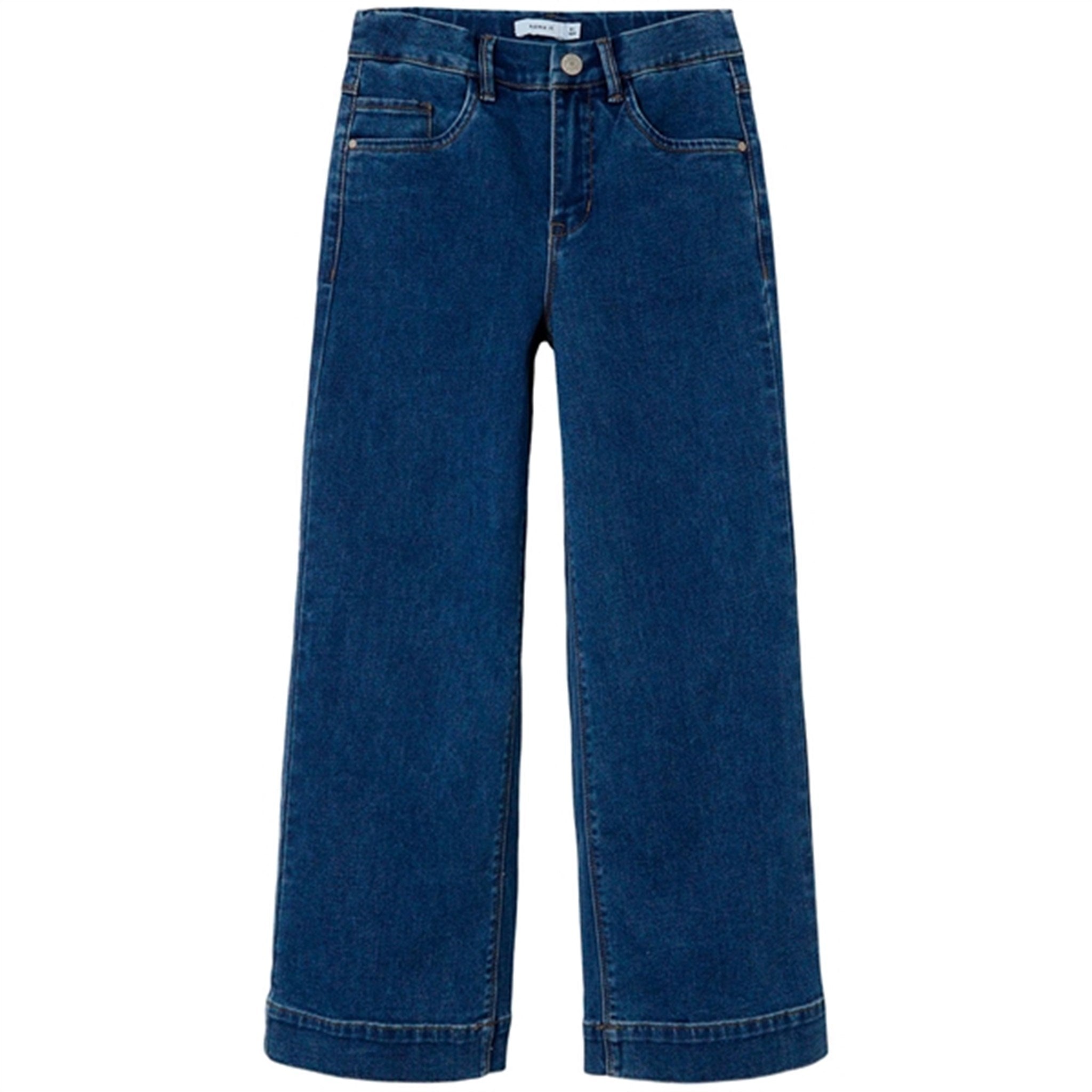 Name it Medium Blue Denim Rose Wide Jeans Noos - Str. 116