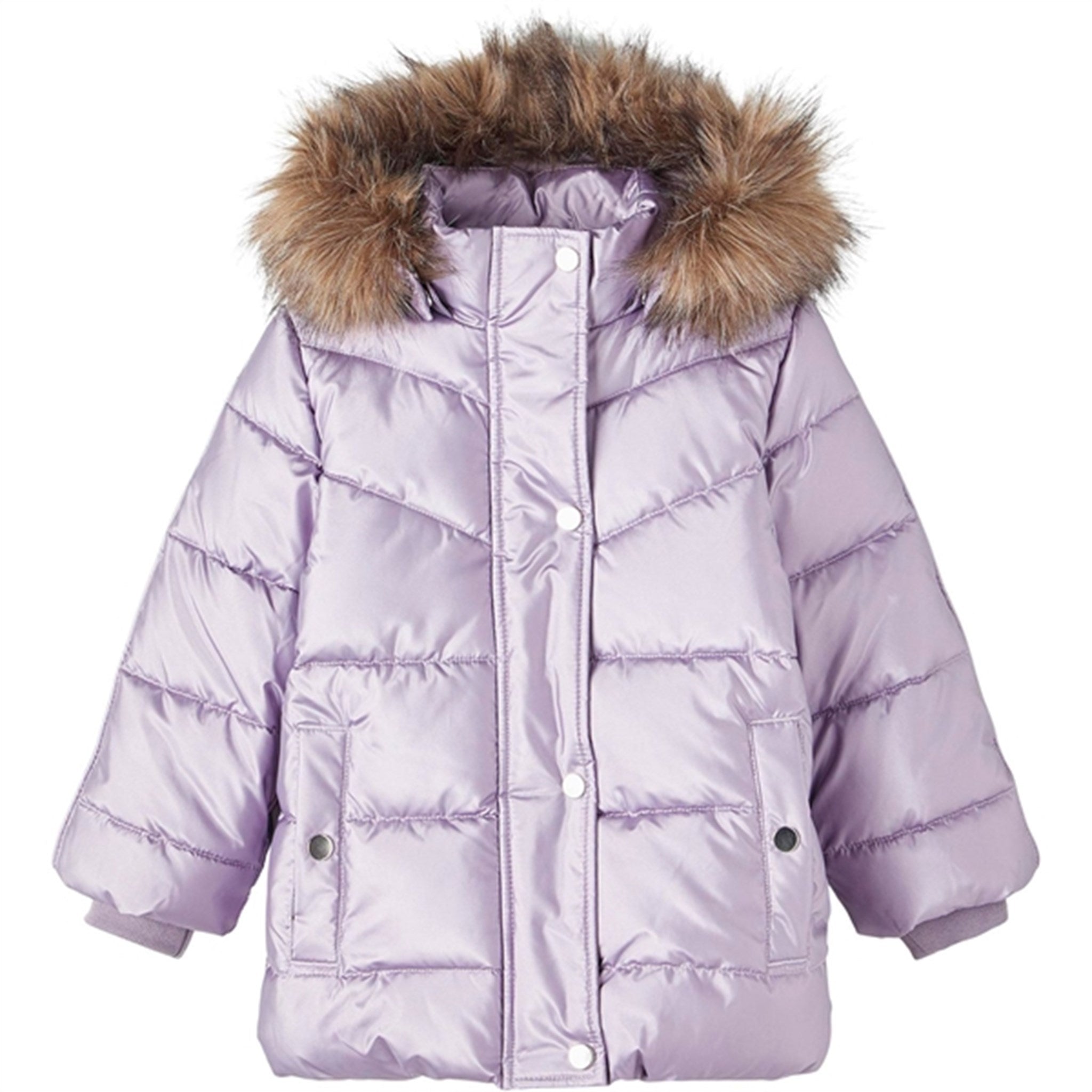 Billede af Name it Lavender Gray Maggy Puffer Jakke - Str. 86