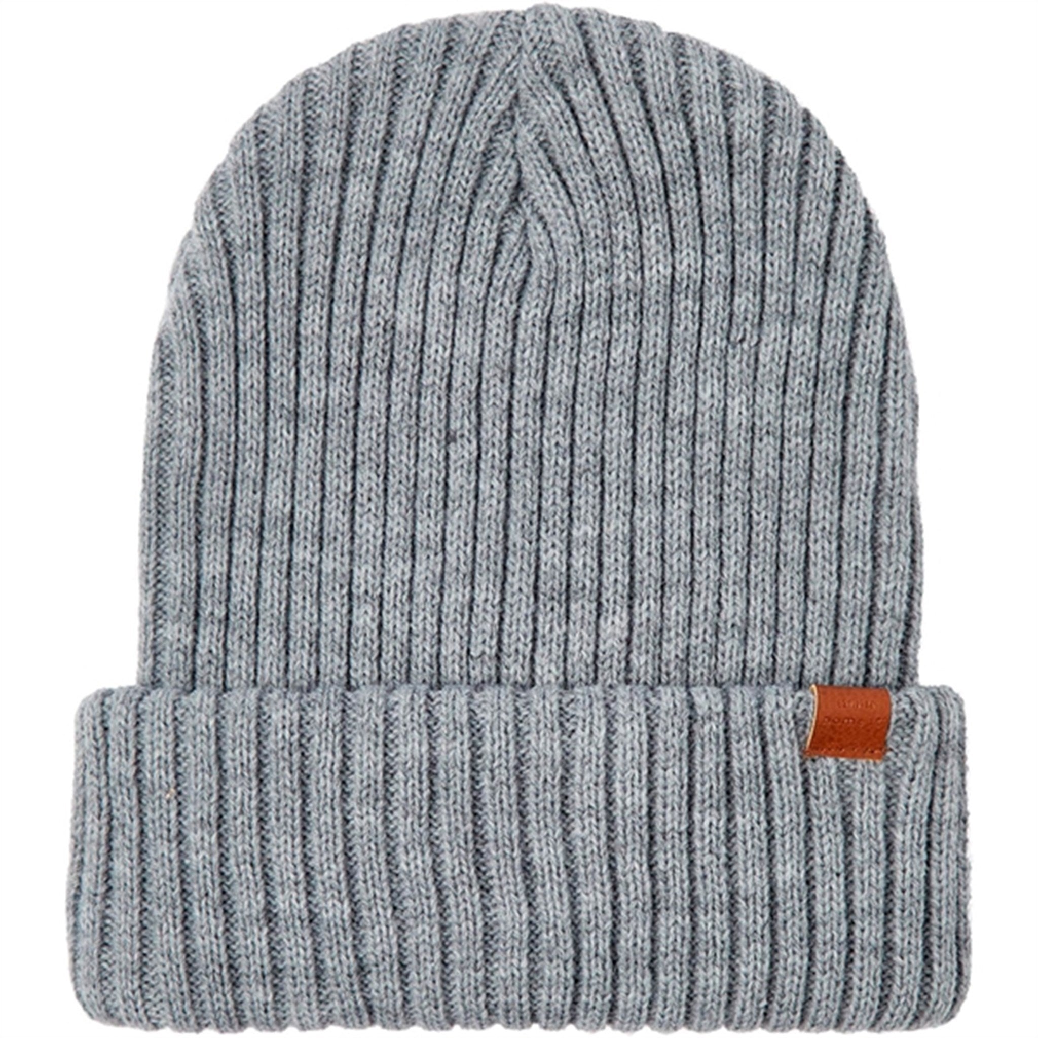 Name it Grey Melange Milan Strik Beanie - Str. 48/49