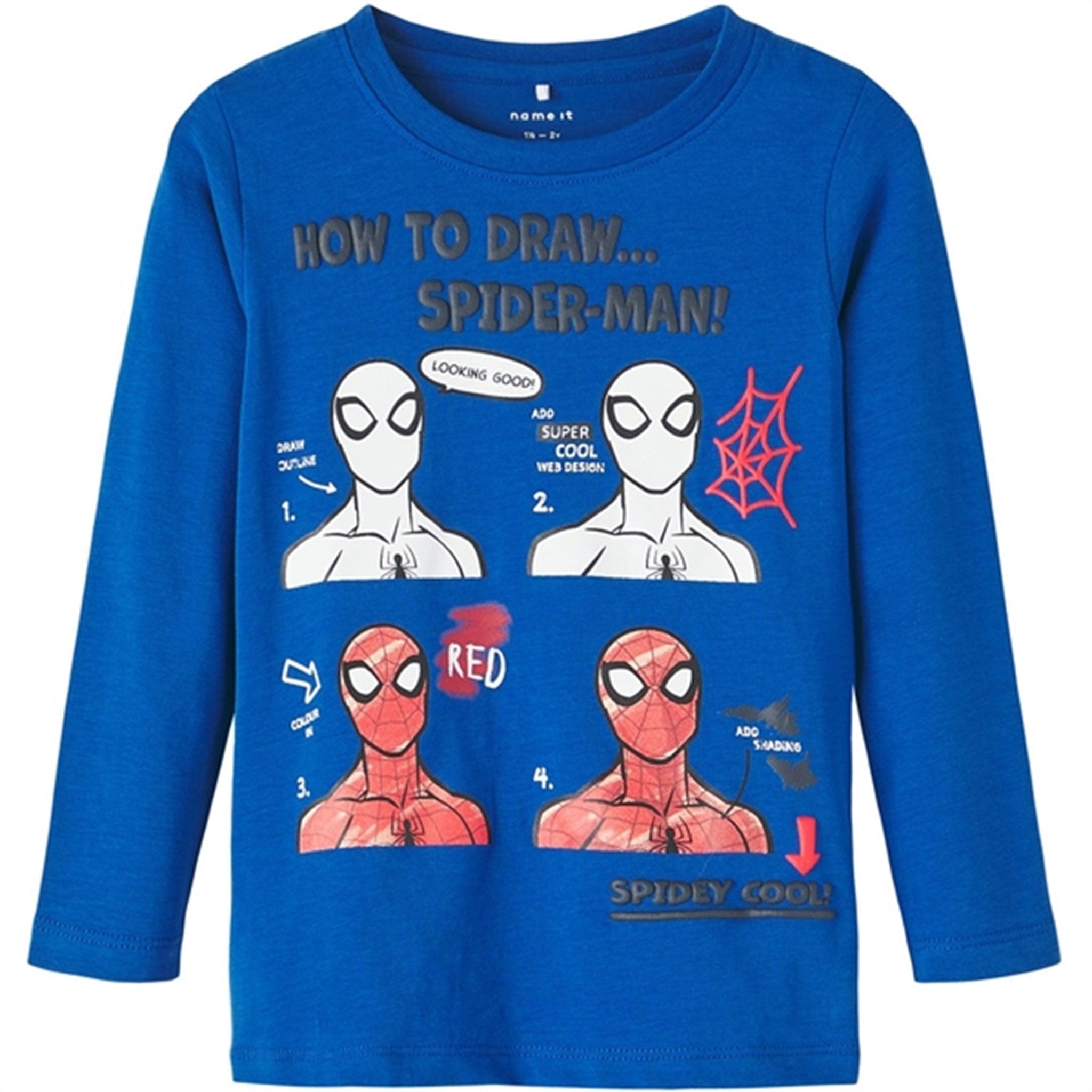 Name it True Blue Sepp Spiderman Bluse - Str. 92