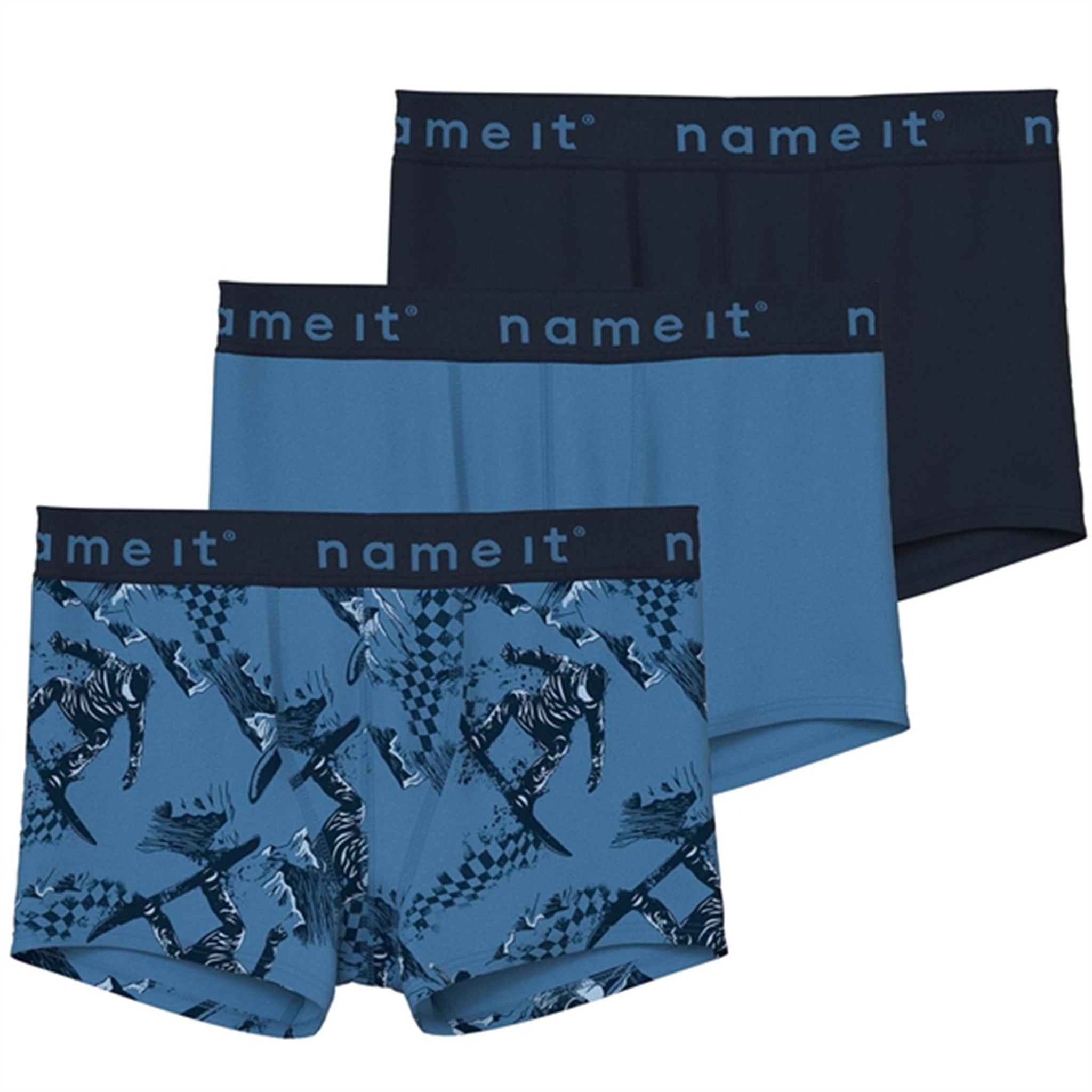 Name it Riviera Boxershorts Snowboard 3-pak Noos - Str. 146/152