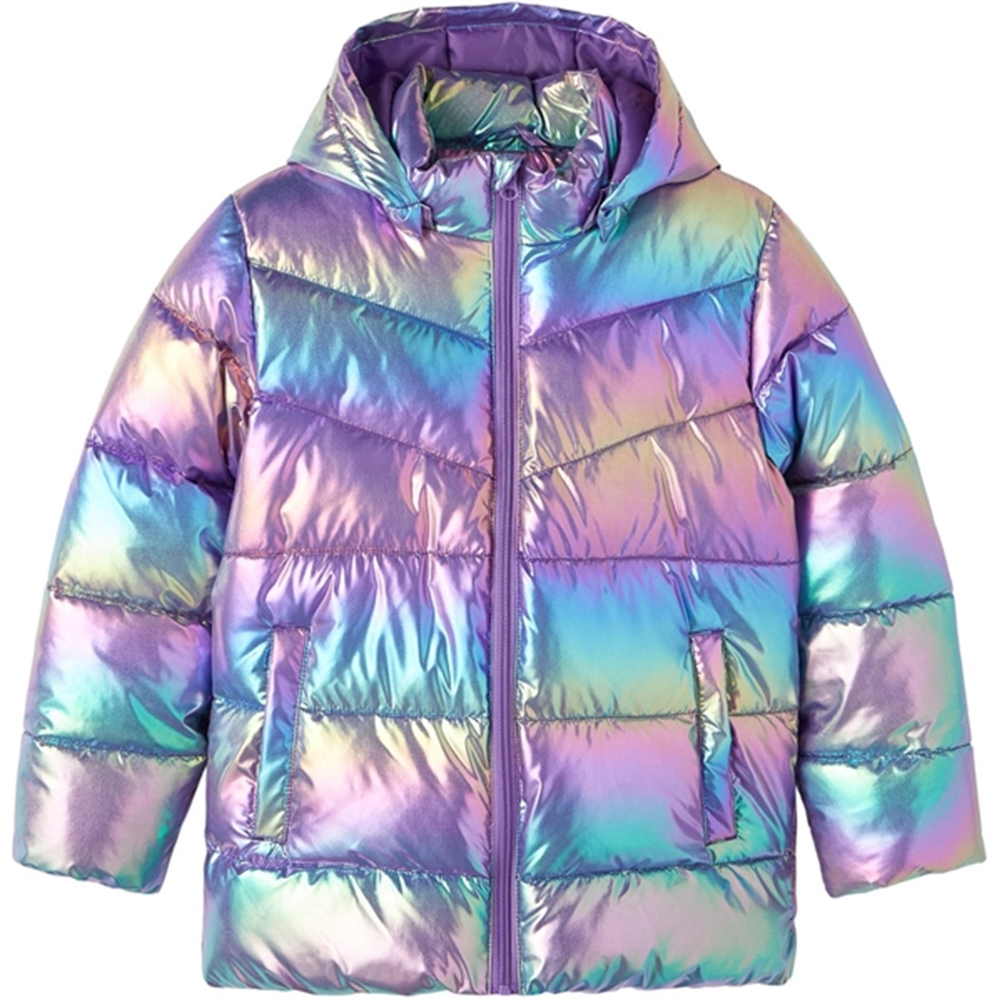 Name it Amethyst Orchid Molina Shiny Puffer Jakke - Str. 80