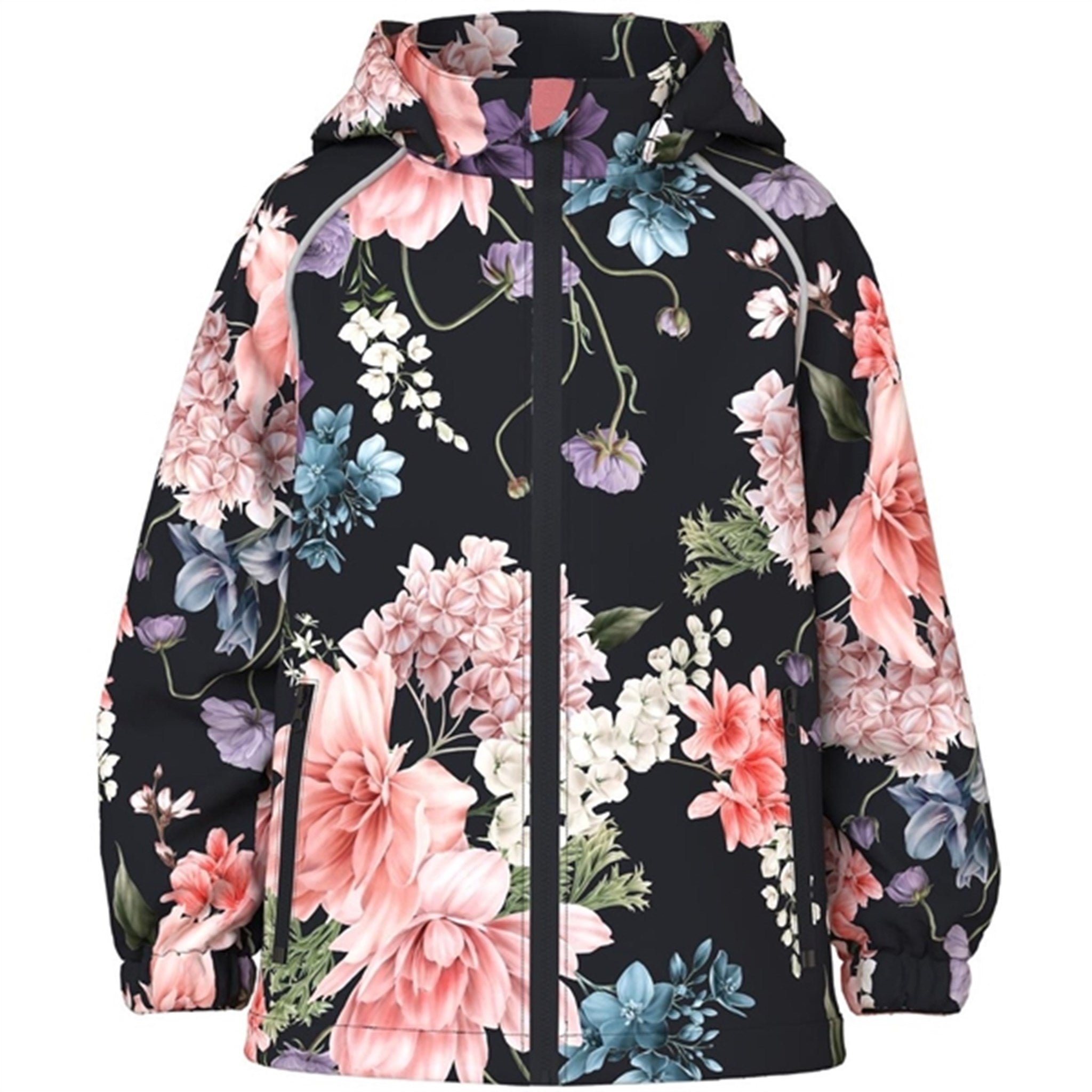 Name it Black Alfa08 Softshell Jakke Flower - Str. 152