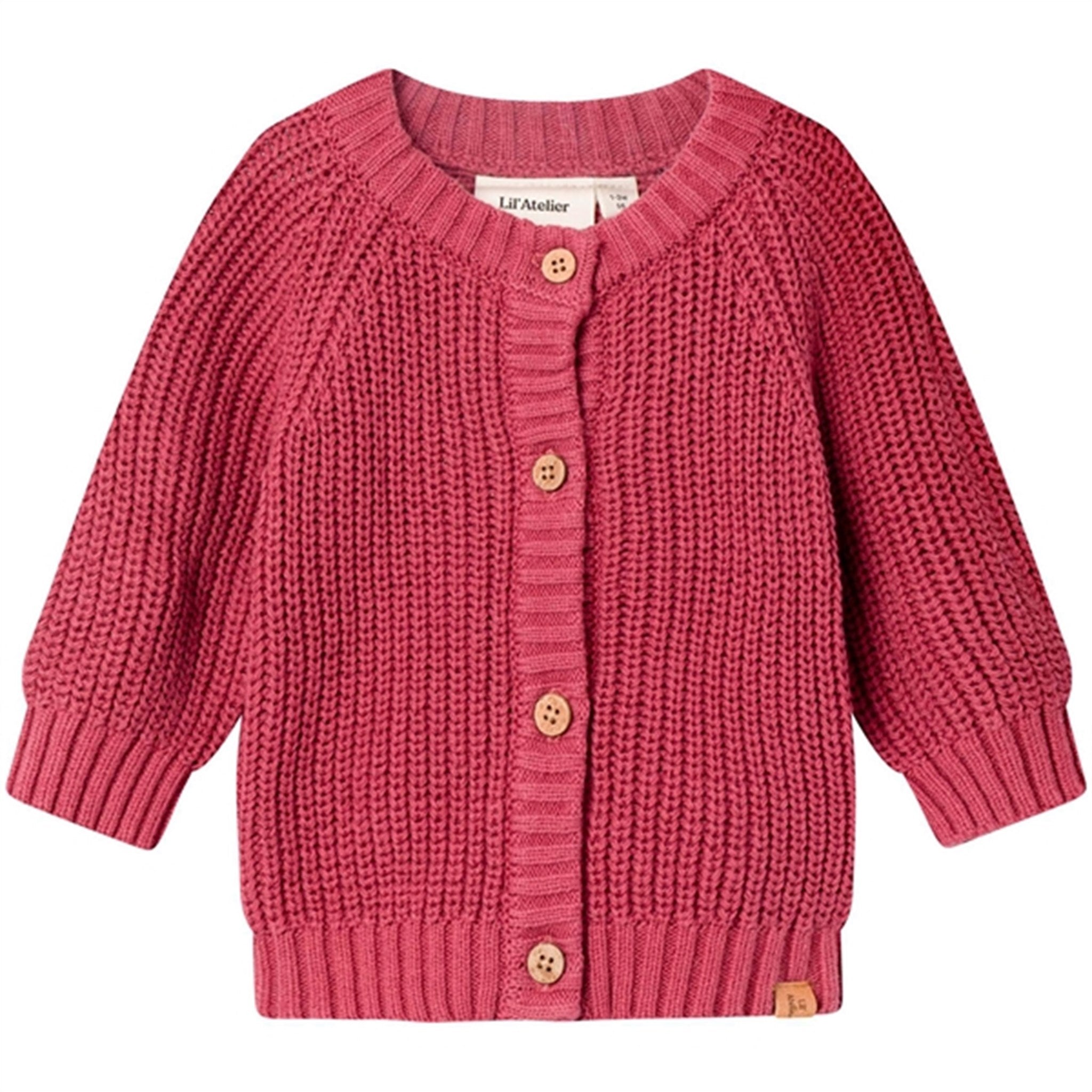 Lil'Atelier Dry Rose Emlen Strik Cardigan - Str. 68