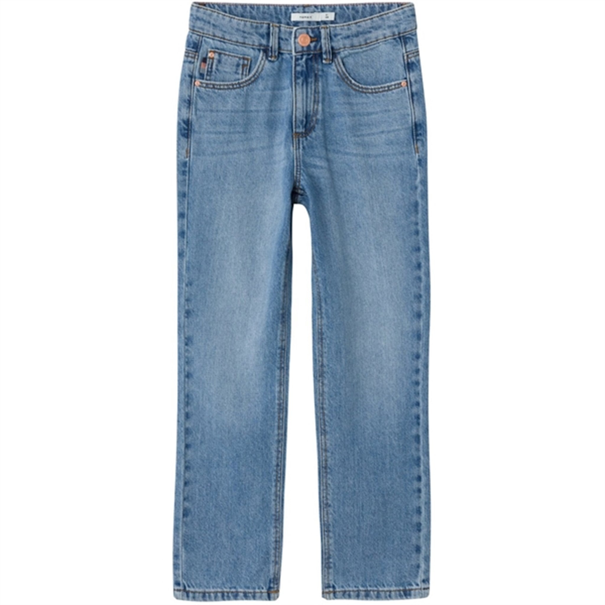 Name it Medium Blue Denim Rose Straight Jeans Noos - Str. 140