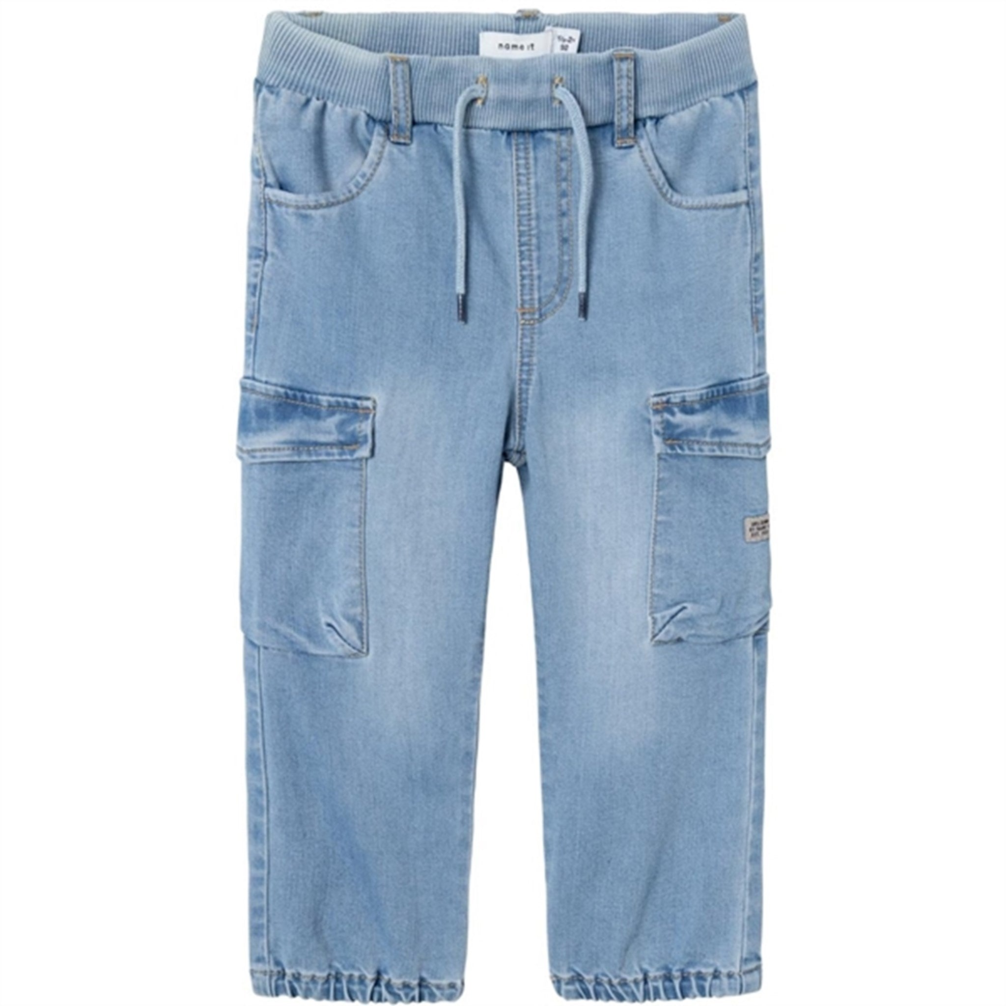 Name it Medium Blue Denim Ben Baggy Cargo Jeans Noos - Str. 92