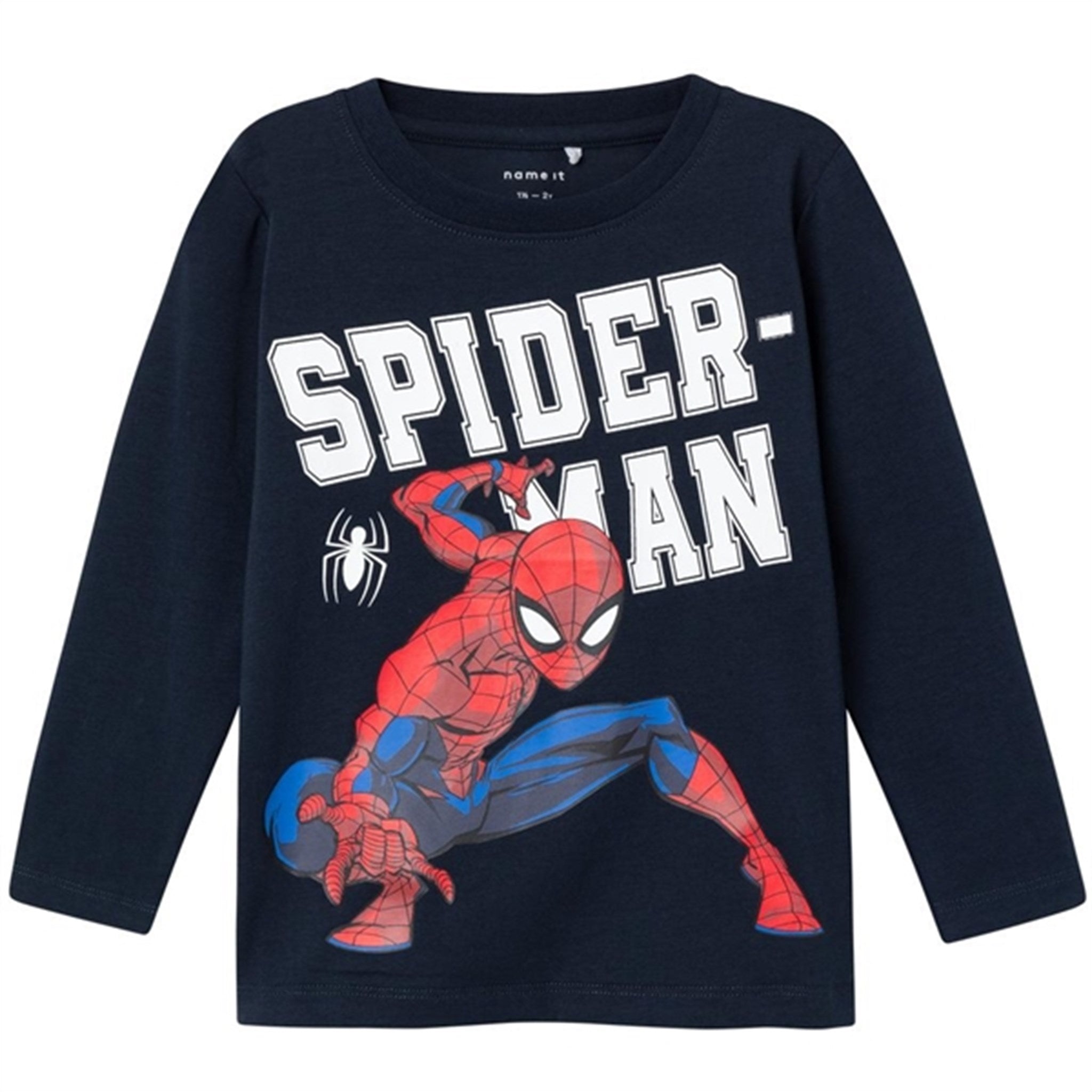 Name it Dark Sapphire Naza Spiderman Bluse Noos - Str. 92