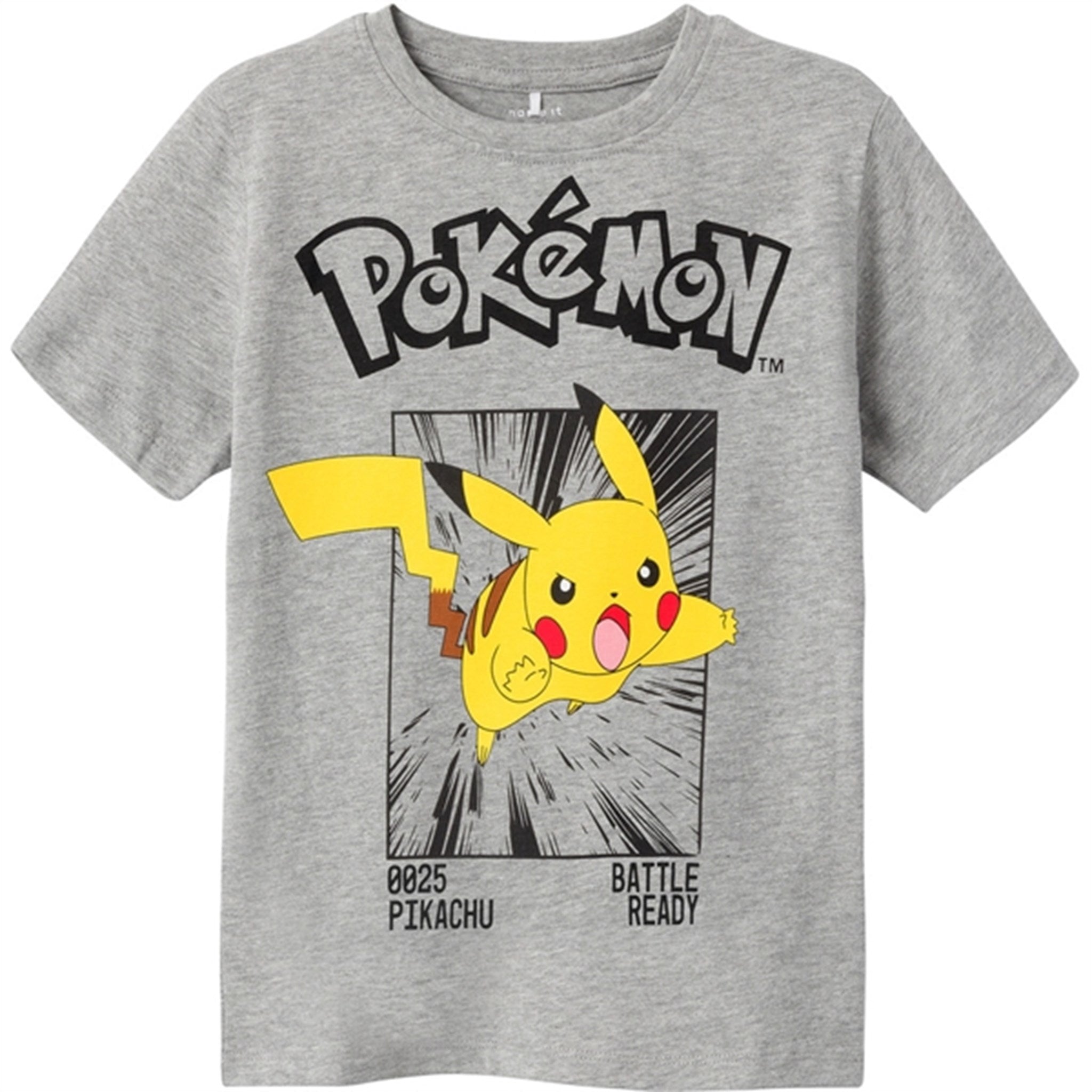 Name it Grey Melange Noisi Pokemon T-Shirt Noos - Str. 134/140