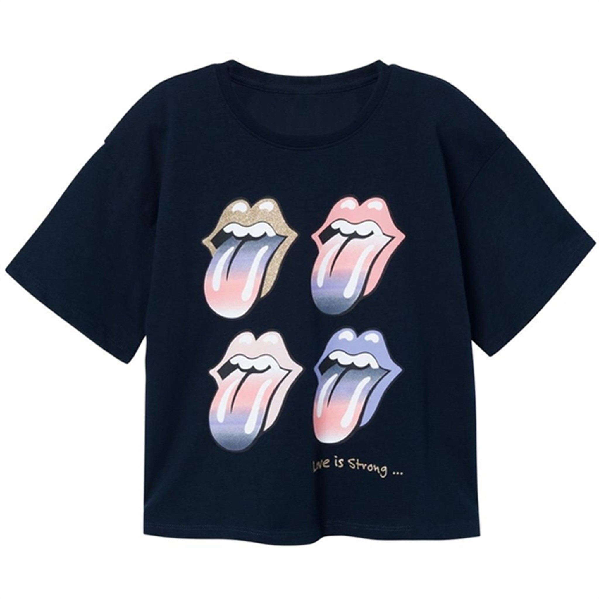 Name it Dark Sapphire Narina Rolling Stones T-Shirt Noos - Str. 122/128