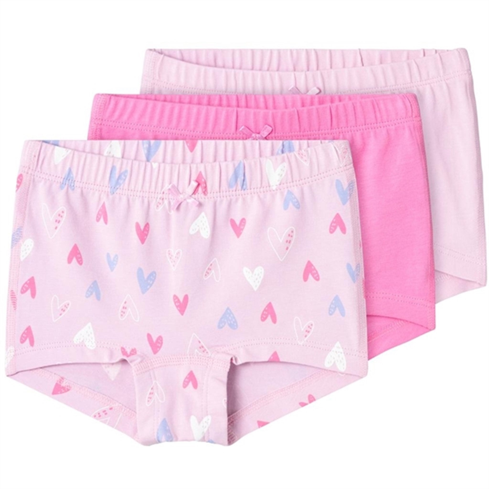 Name it Pink Lavender Hearts Underbukser 3-pak Noos - Str. 98