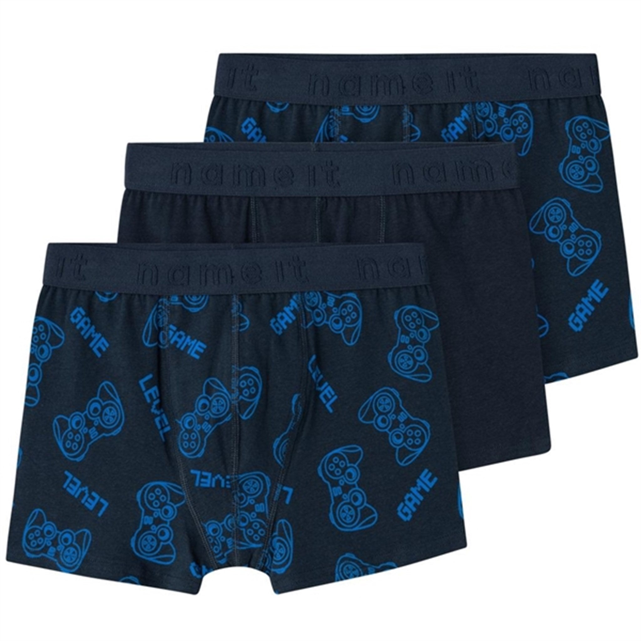 Name it Dark Sapphire Gamer Boxershorts 3-pak Noos - Str. 122/128