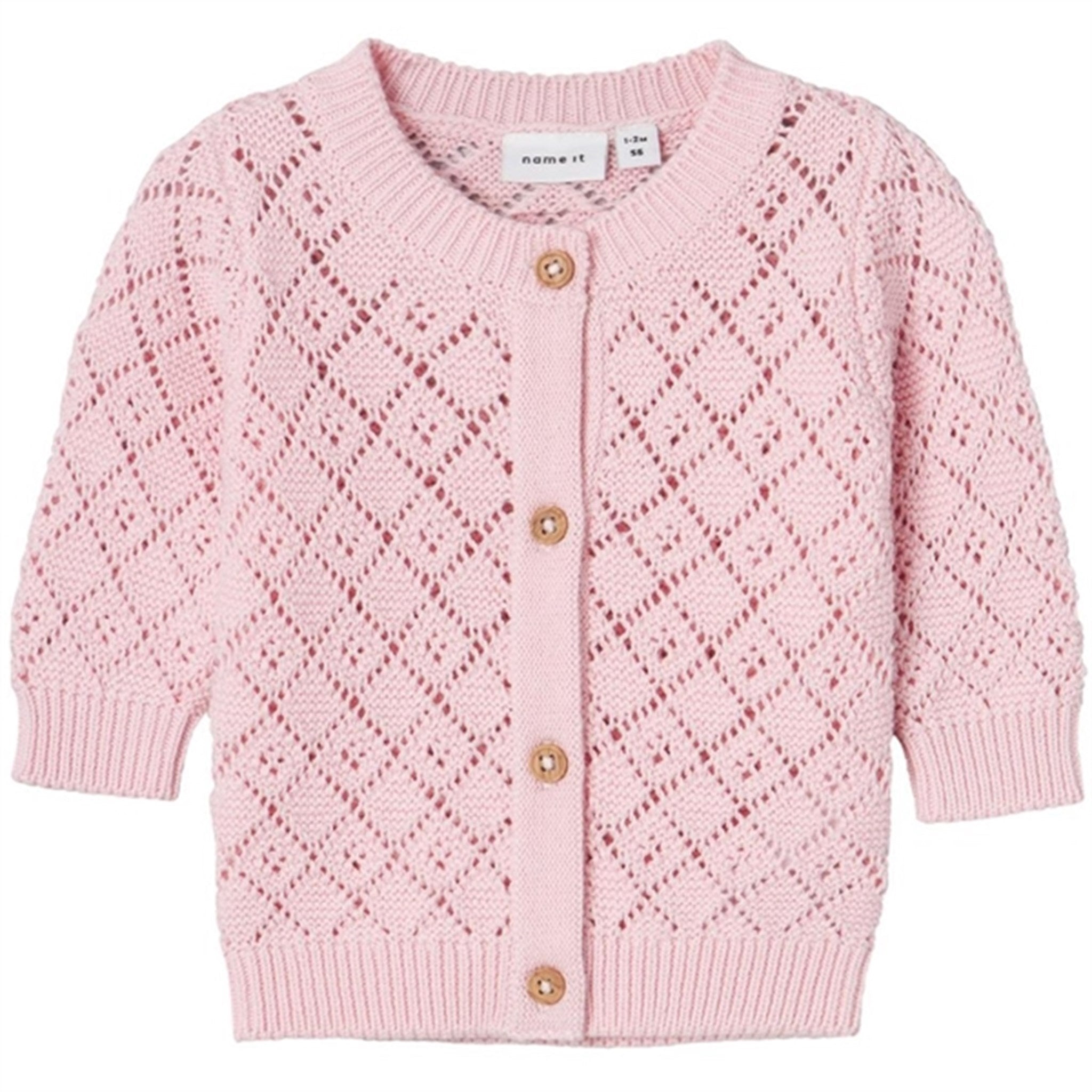 Name it Parfait Pink Desina Strik Cardigan - Str. 74