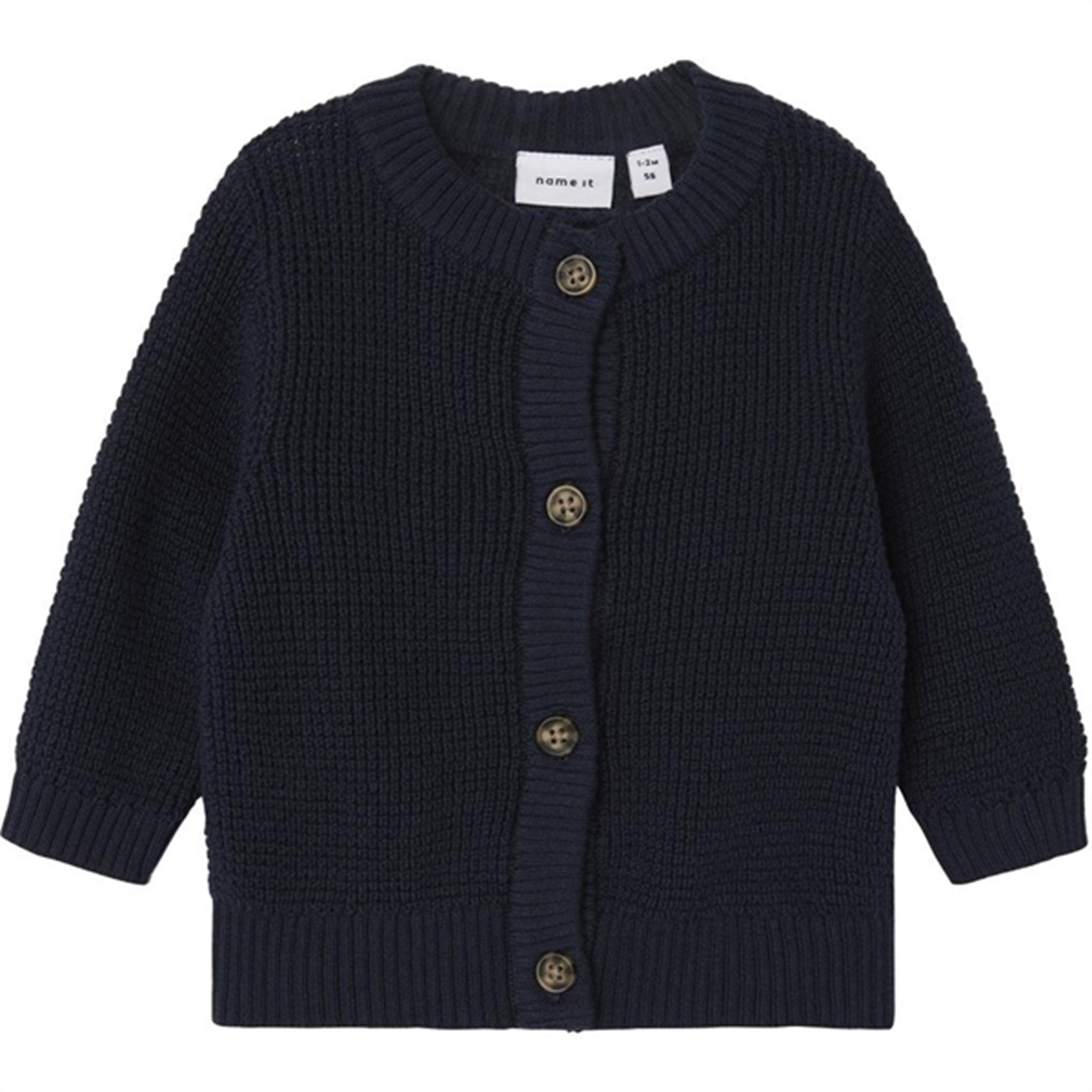 Name it Dark Sapphire Bibba Strik Cardigan Noos - Str. 74