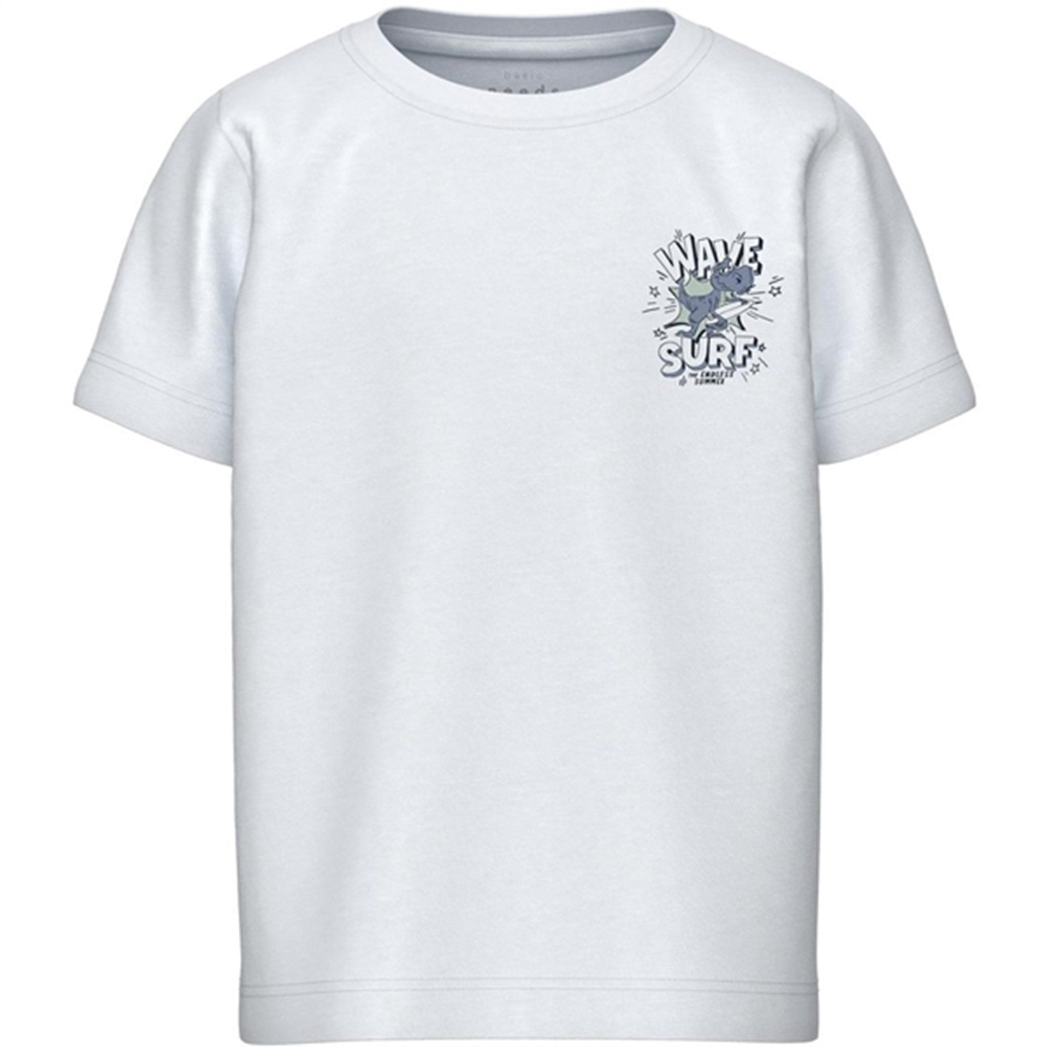 Billede af Name it Bright White Dinosaur Velux T-Shirt - Str. 104