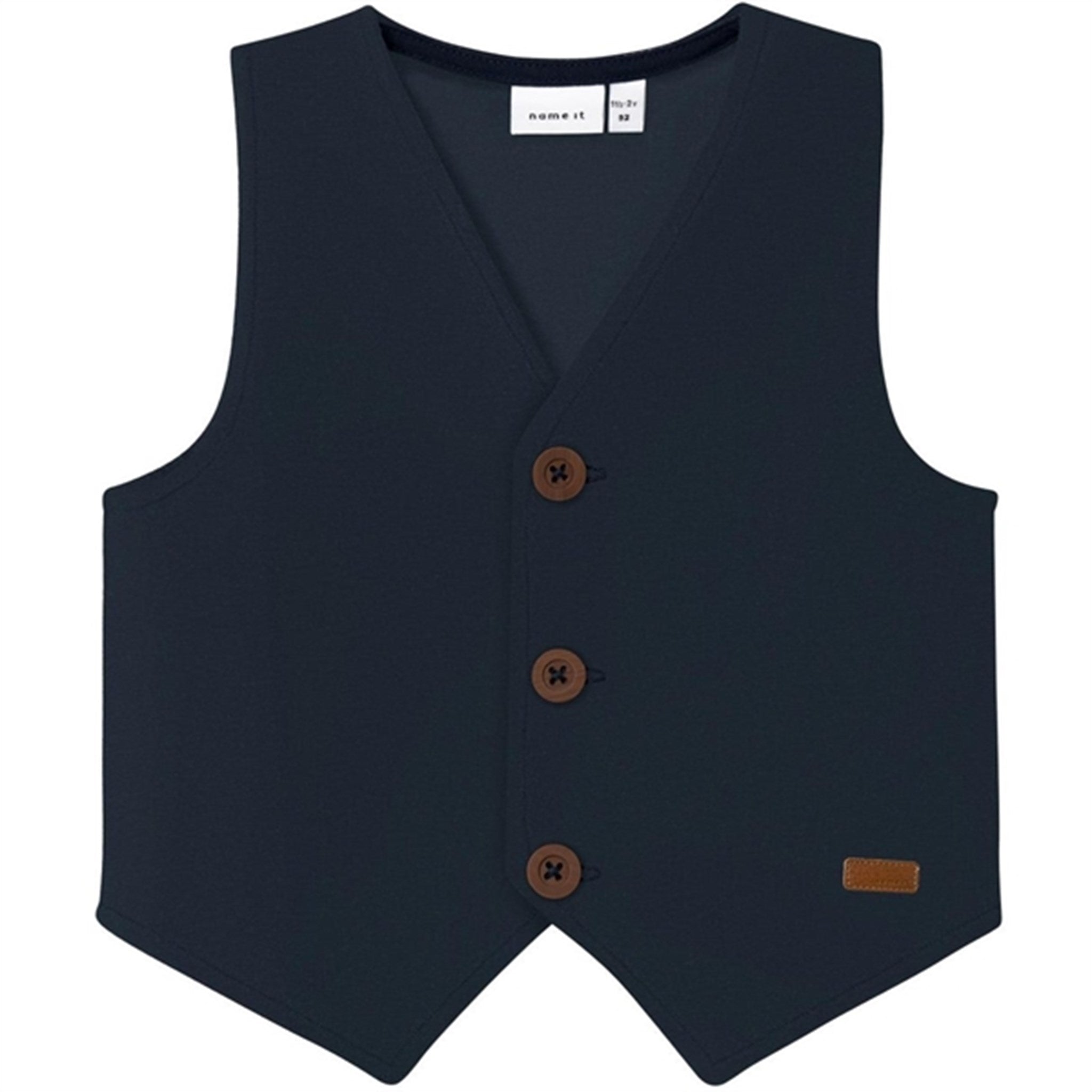 Name it Dark Sapphire Solid Fort Sweat Vest - Str. 110