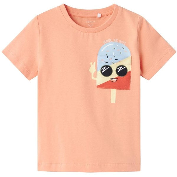 Name it Papaya Punch Hikke T-Shirt - Str. 104
