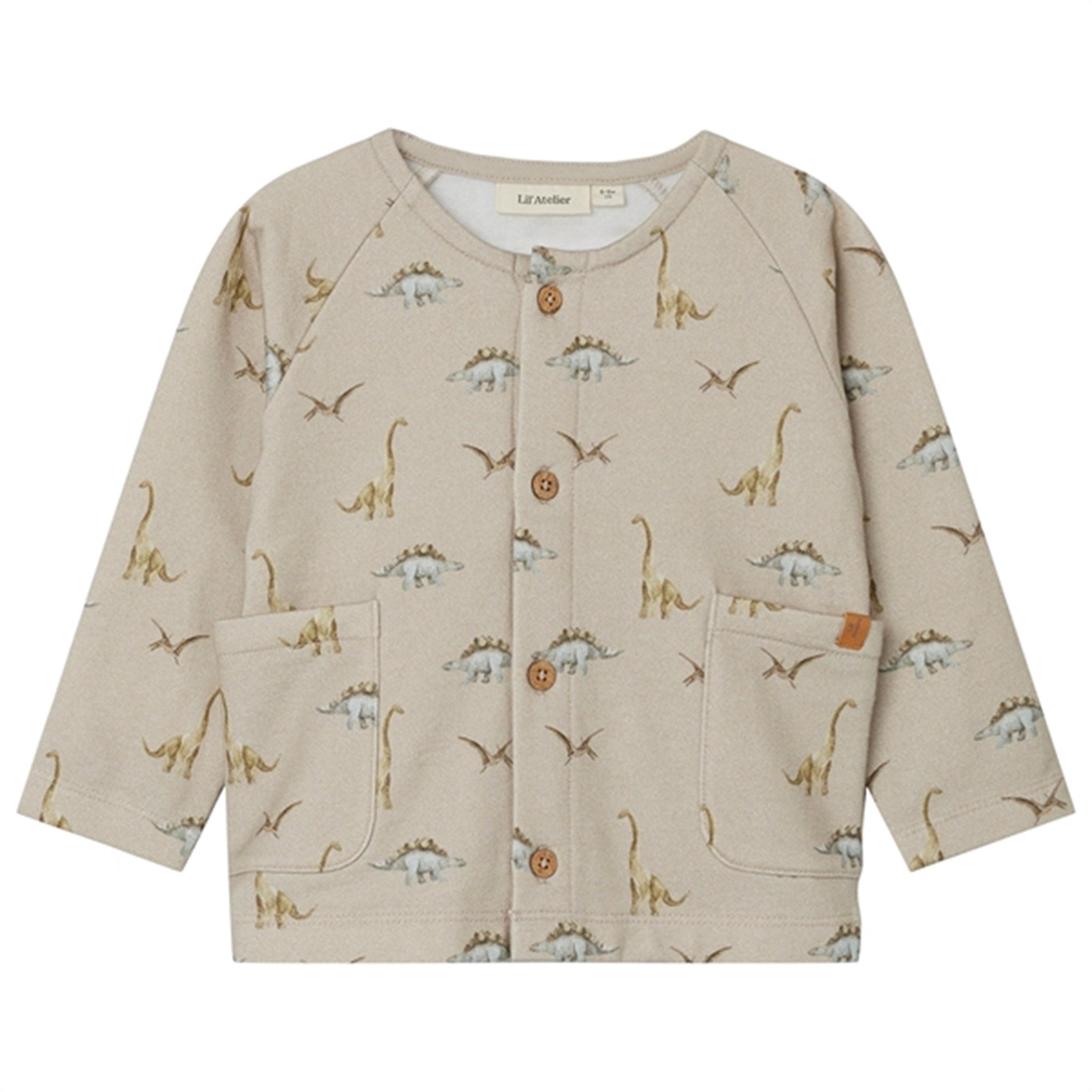 Lil'Atelier Silver Lining Dino Bibo Sweat Cardigan - Str. 86