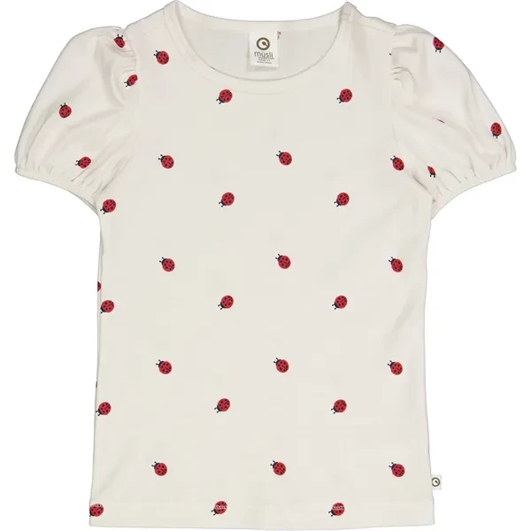 Billede af Müsli Balsam Cream/Apple Red/Night Blue Ladybird Puff Top - Str. 128