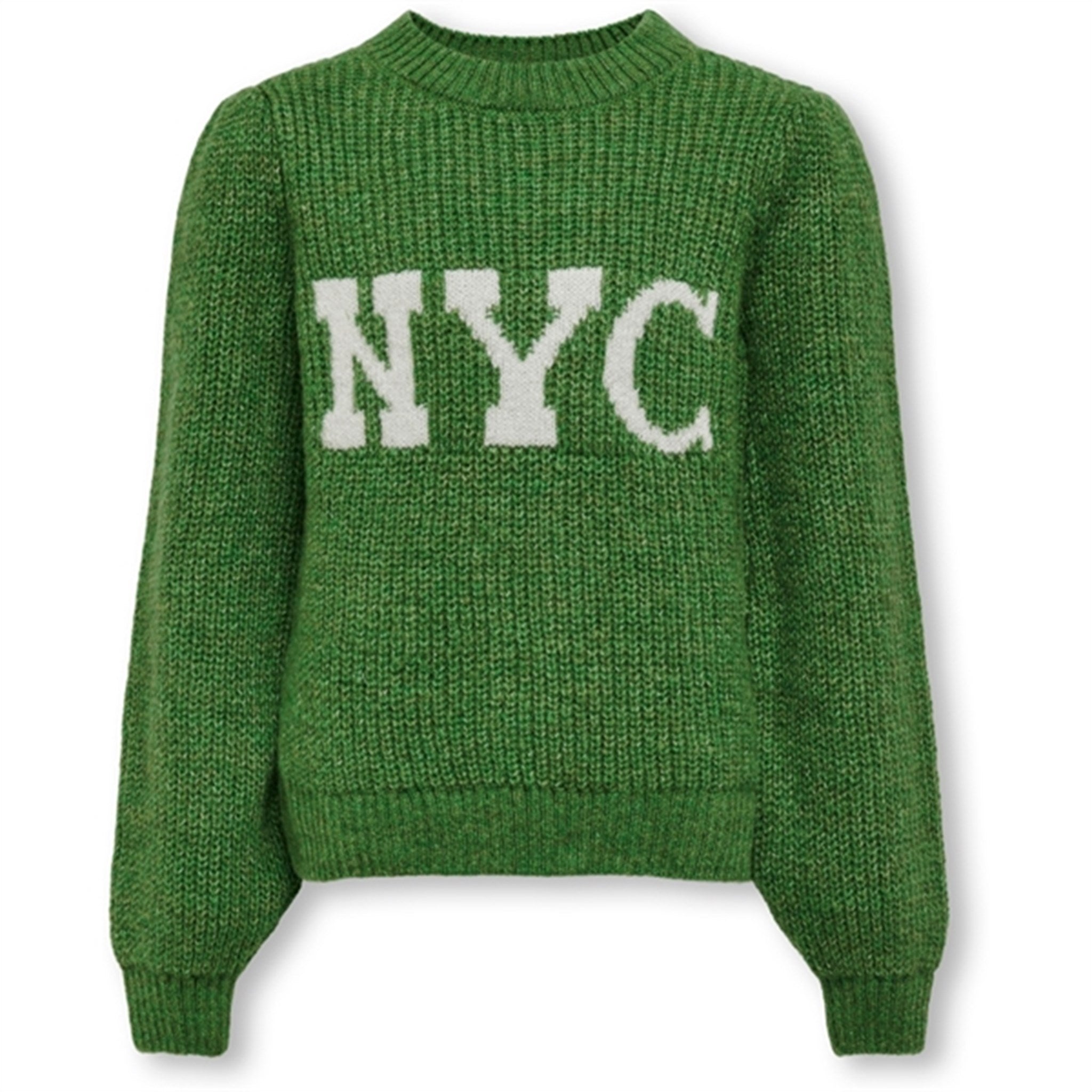 Kids ONLY Medium Green Manhattan Strik Bluse - Str. 134/140