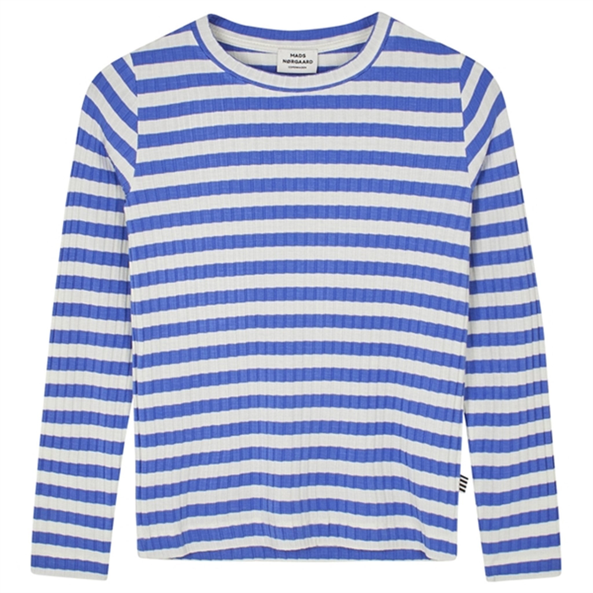 Mads Nørgaard Classic Stripe Talika Bluse Forever Blue/Vanilla Ice - Str. 14 år