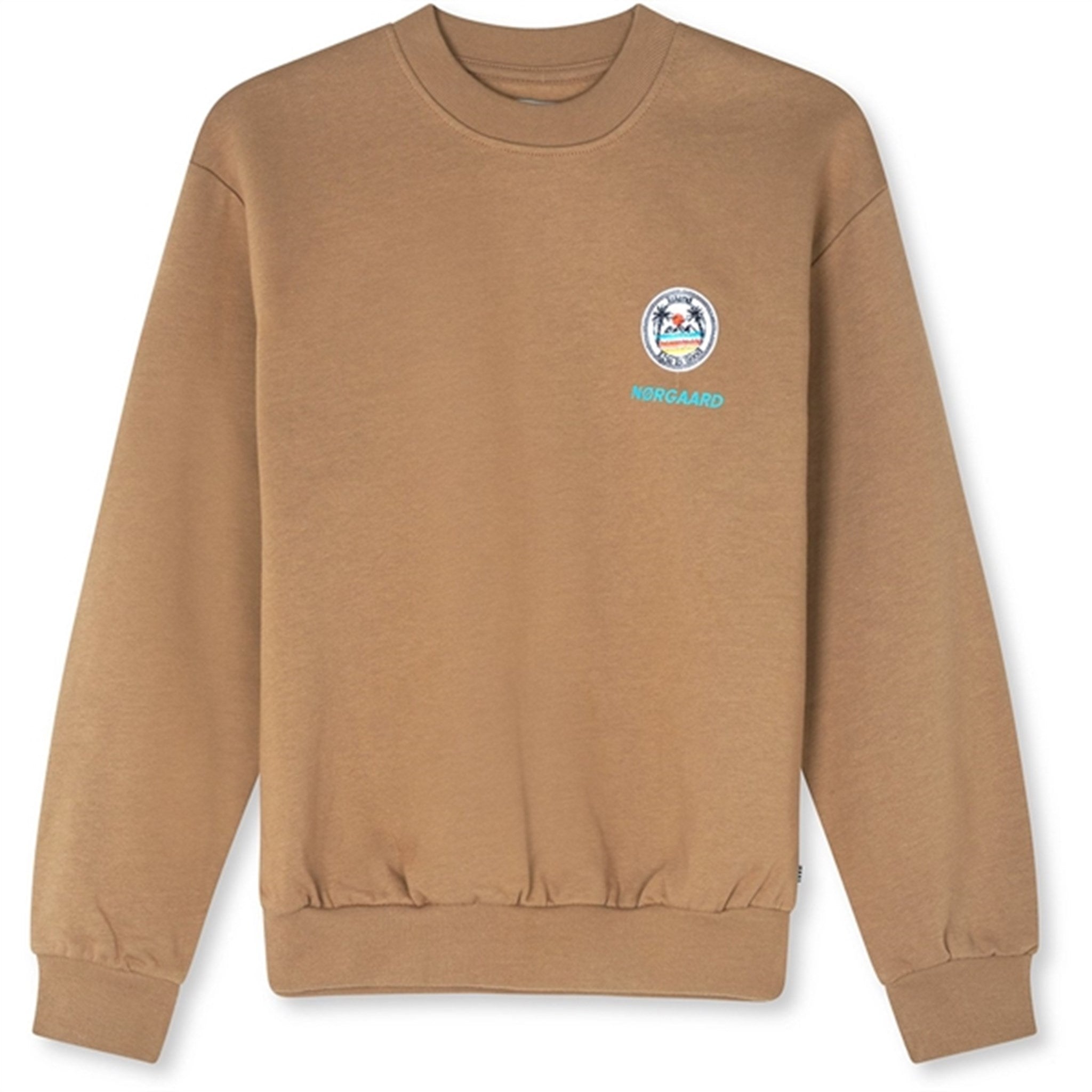 Mads Nørgaard Organic Sweat Sonar Badge Sweatshirt Tiger's Eye - Str. 8 år