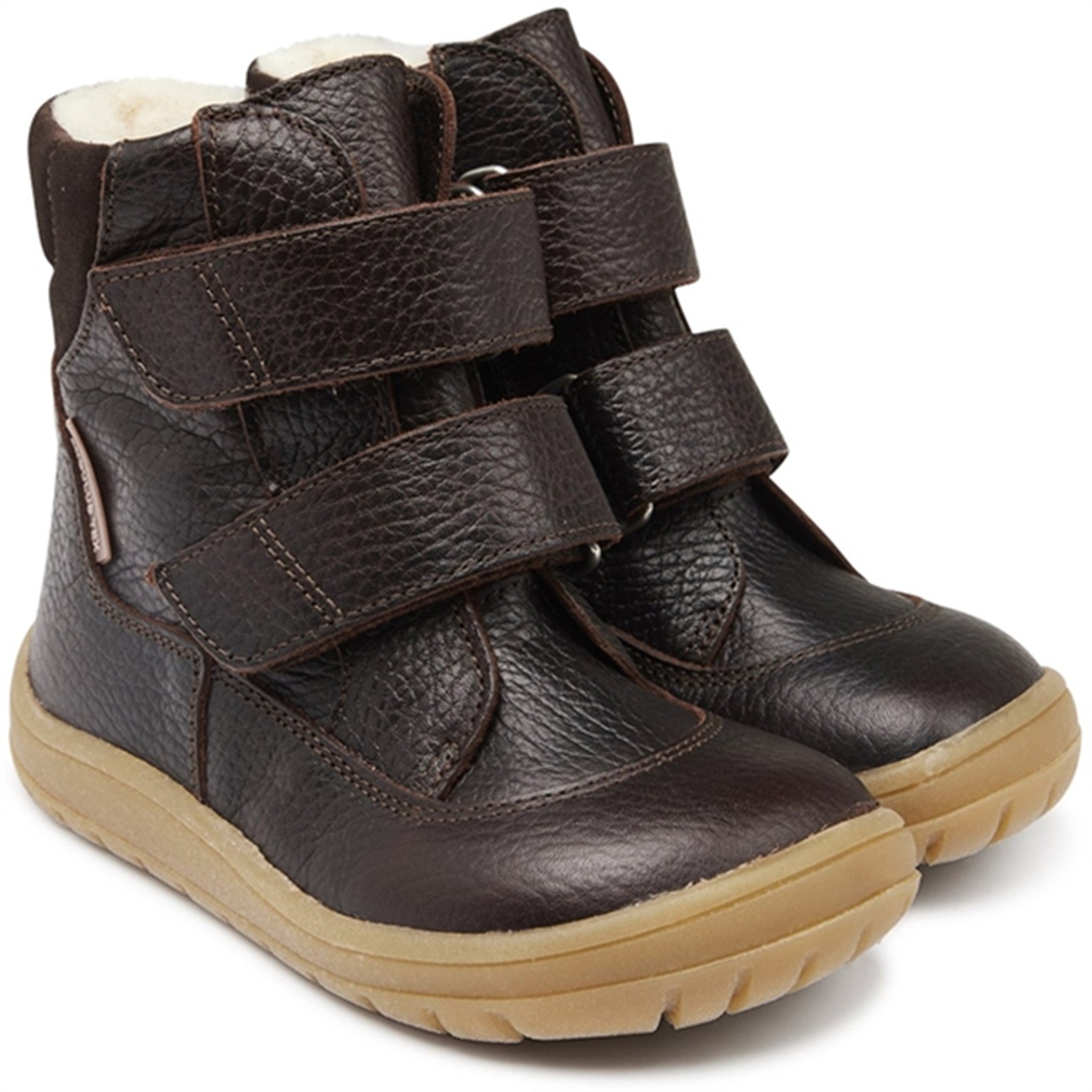 Angulus Tex-Støvle Med Velcrolukning Dark Brown/Dark Brown - Str. 26