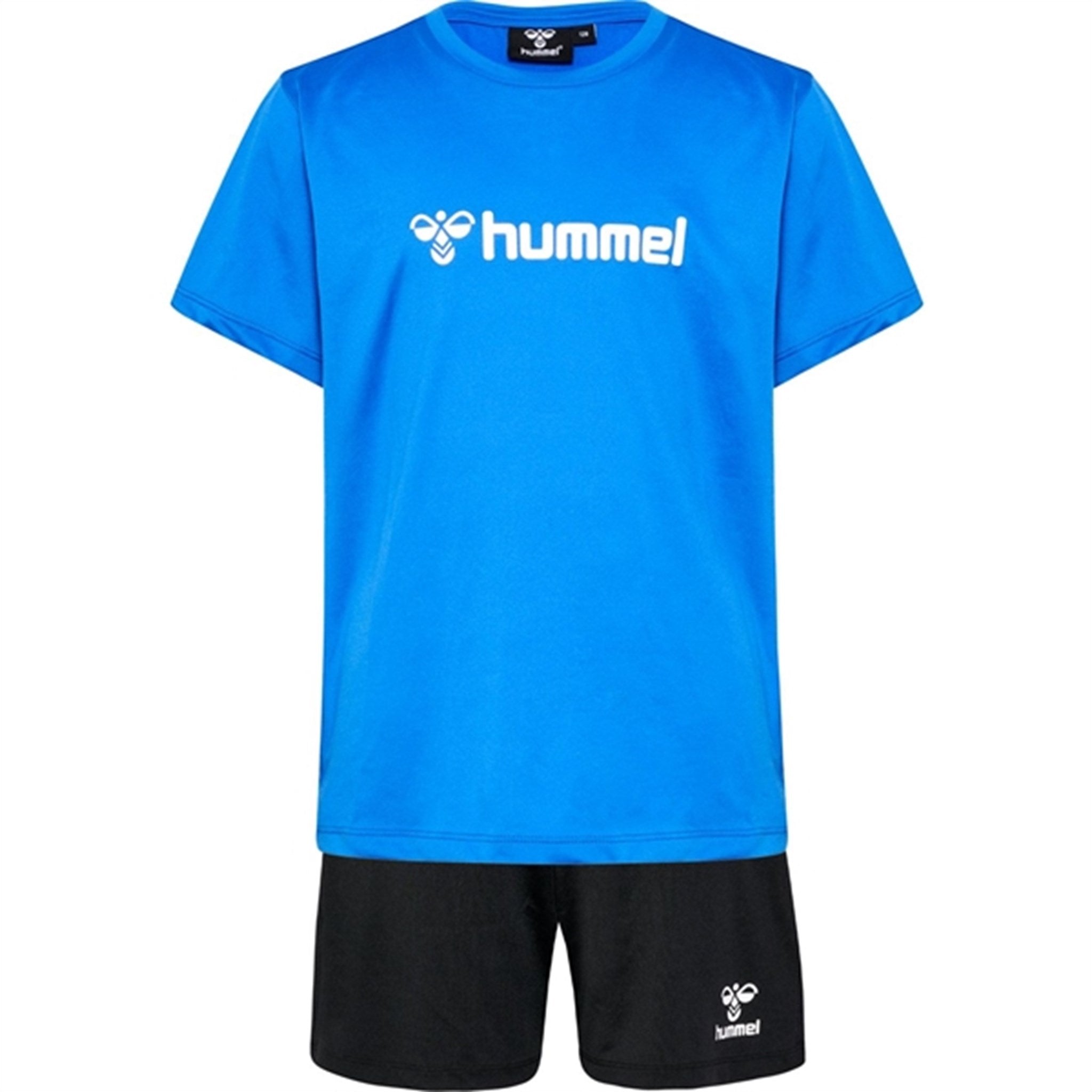 Hummel Nebulas Blue Polyesterag Shorts sæt - Str. 140