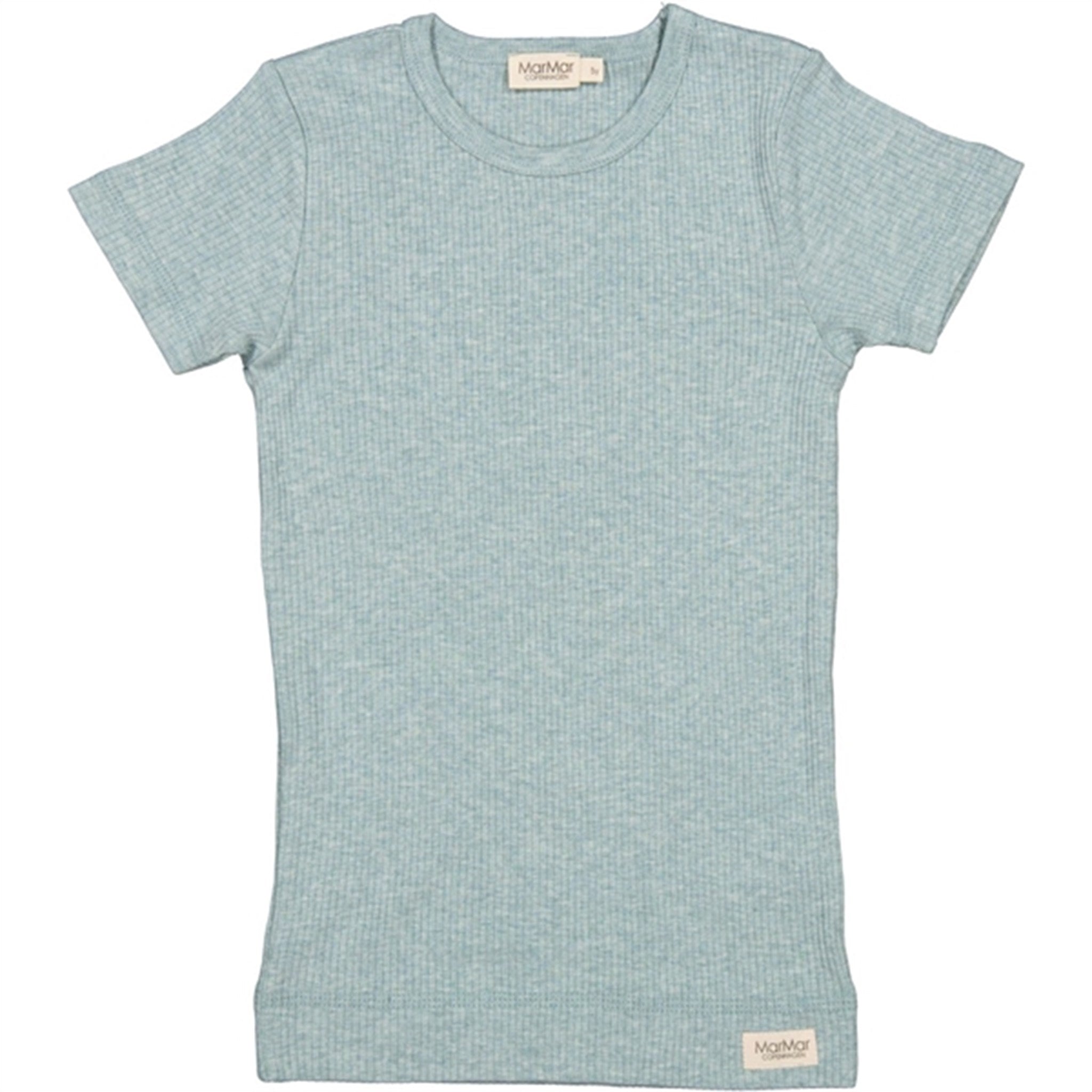 MarMar Modal Melange Pistachio Mel Plain T-shirt - Str. 5 år/110 cm