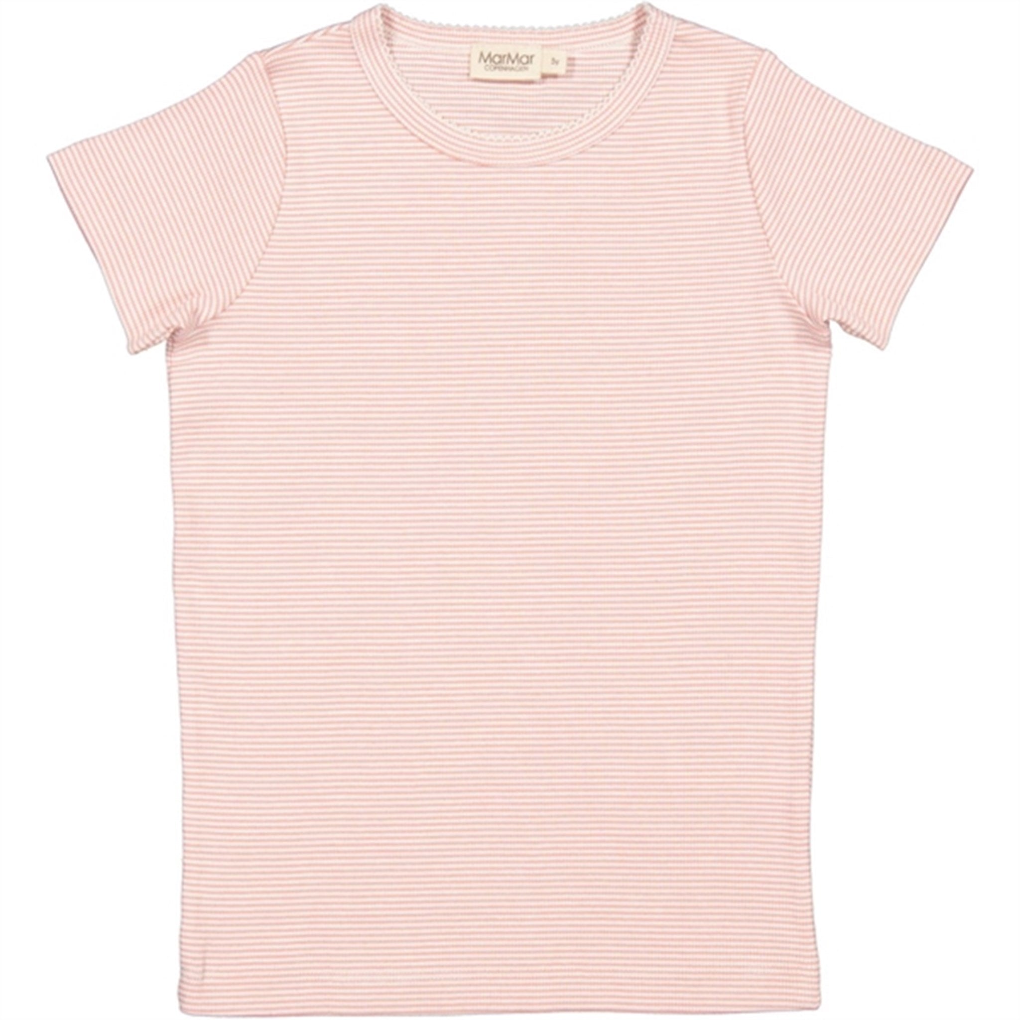 MarMar Modal Fine Rib Evening Sun Stripe Tago T-shirt - Str. 2 år/92 cm