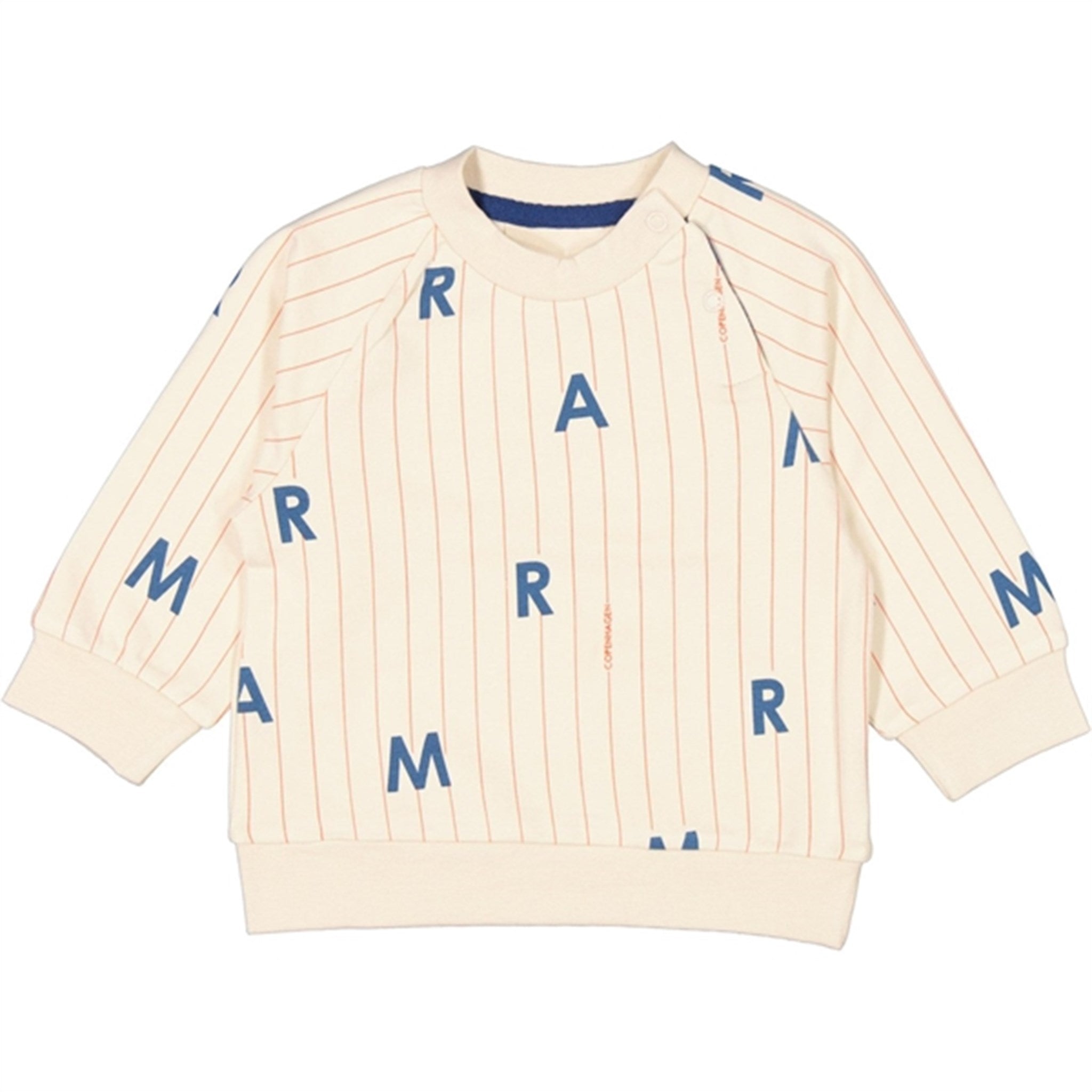 MarMar Baseball Stripes Theos B Sweatshirt - Str. 1 år/80 cm